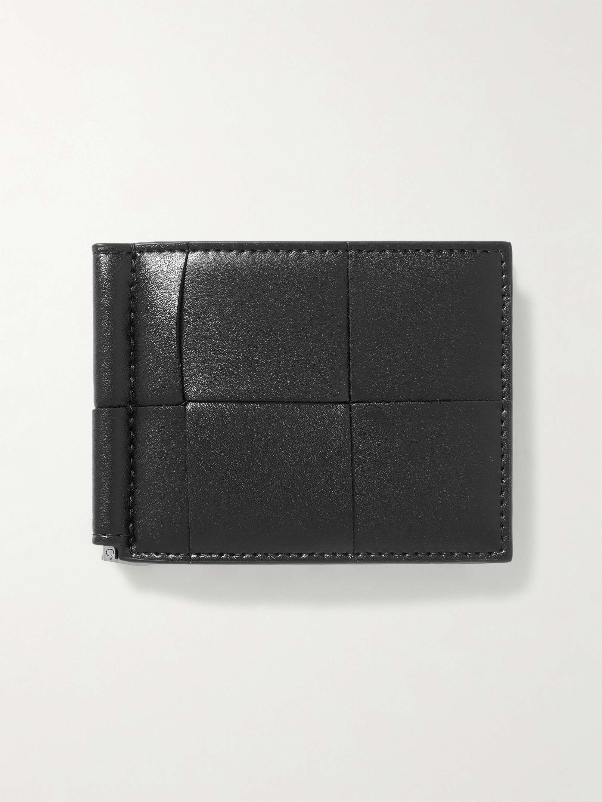 BOTTEGA VENETA Cassette Intrecciato Leather Bifold Cardholder with Money  Clip for Men