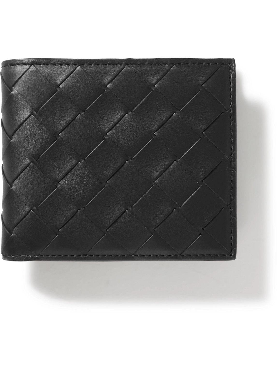 Bottega Veneta Intrecciato Leather Billfold Wallet In Black