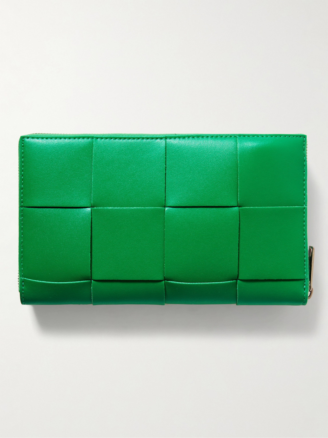 Intrecciato Leather Zip-Around Wallet — 2
