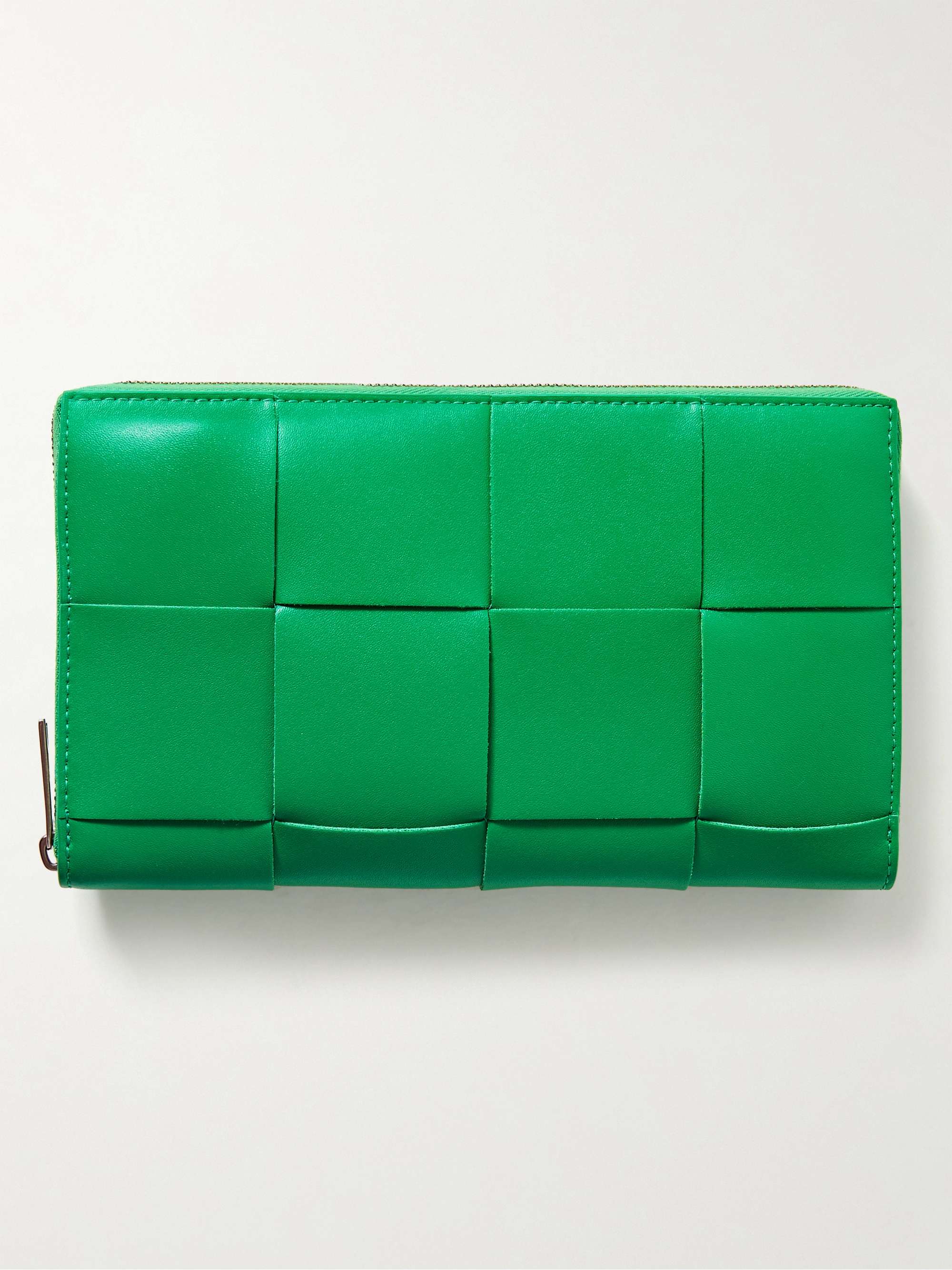 BOTTEGA VENETA イントレチャート レザー ジップアラウンド ウォレット