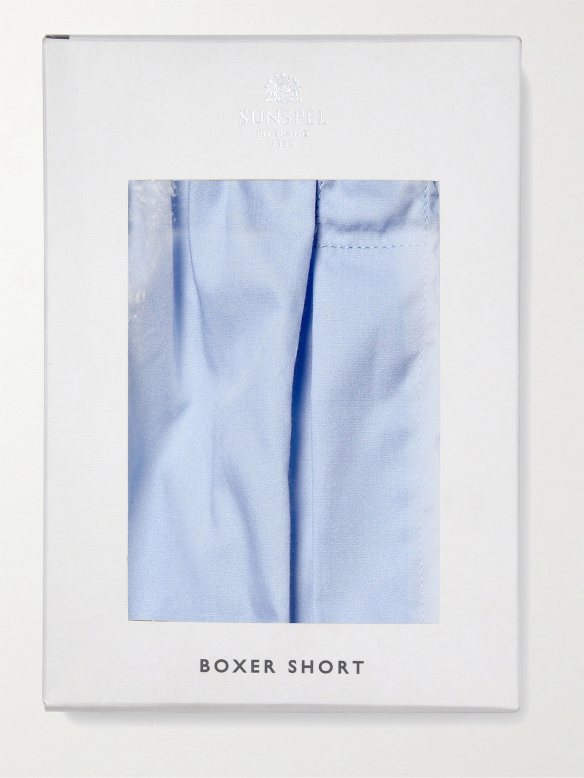 Shop Sunspel Cotton Boxer Shorts In Blue