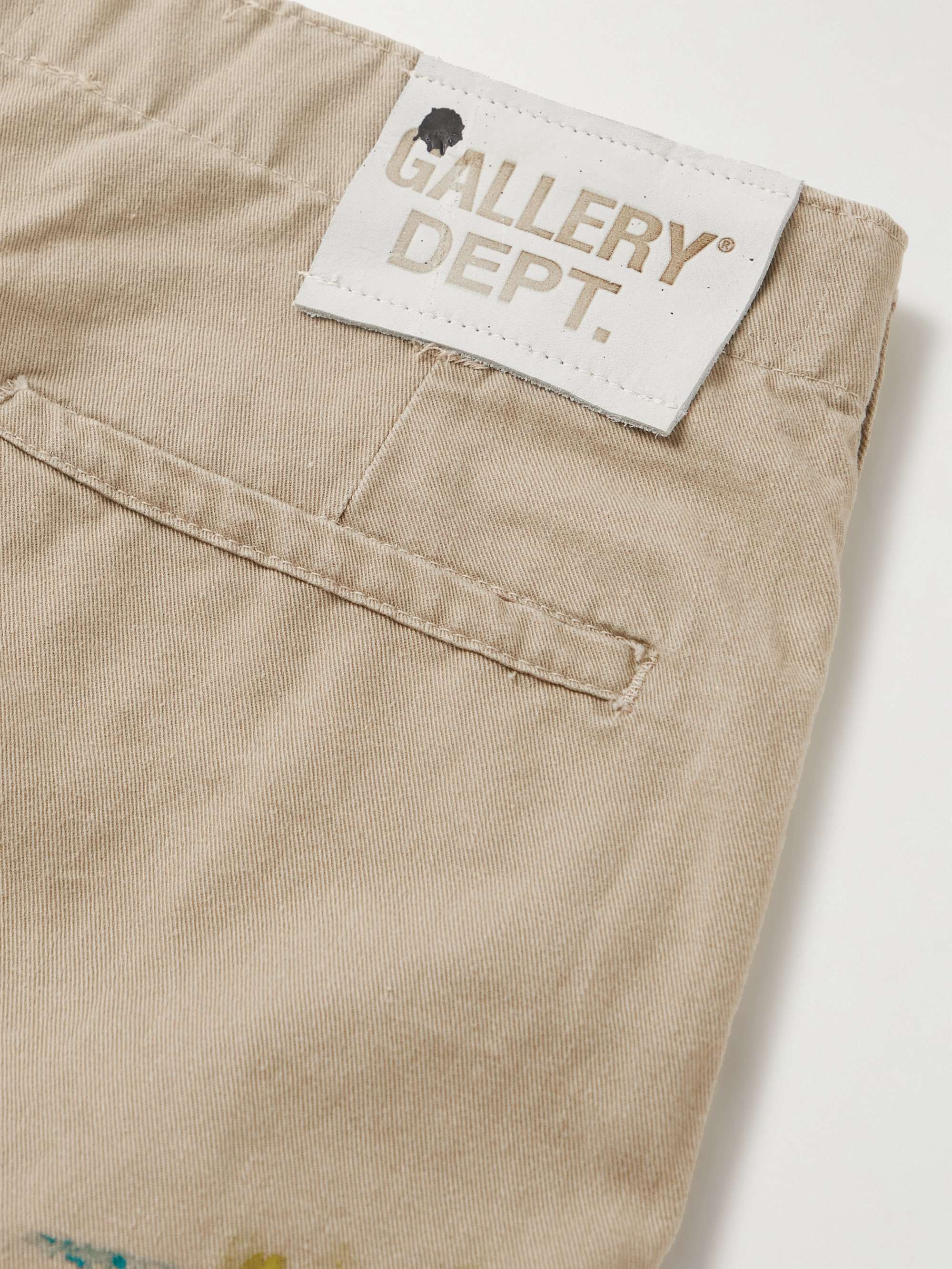 GALLERY DEPT. Ricky Straight-Leg Distressed Cotton-Twill Shorts
