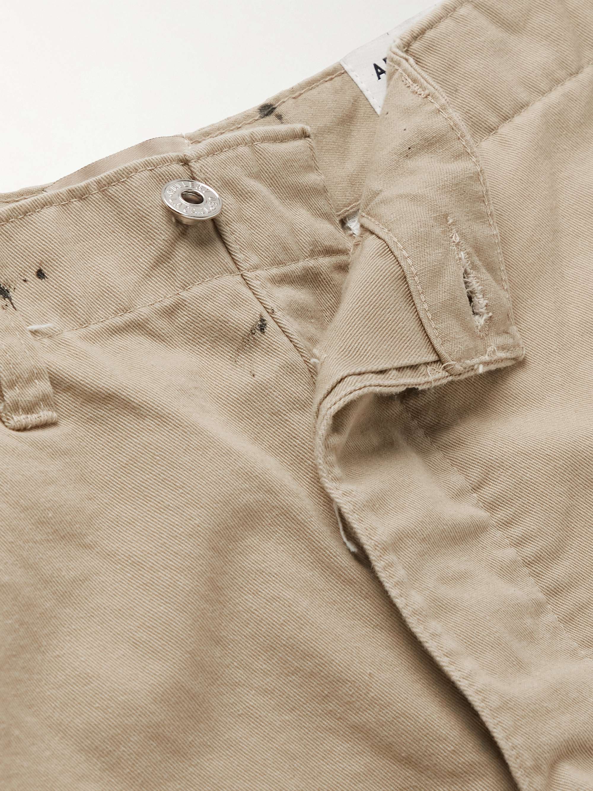 GALLERY DEPT. Ricky Straight-Leg Distressed Cotton-Twill Shorts