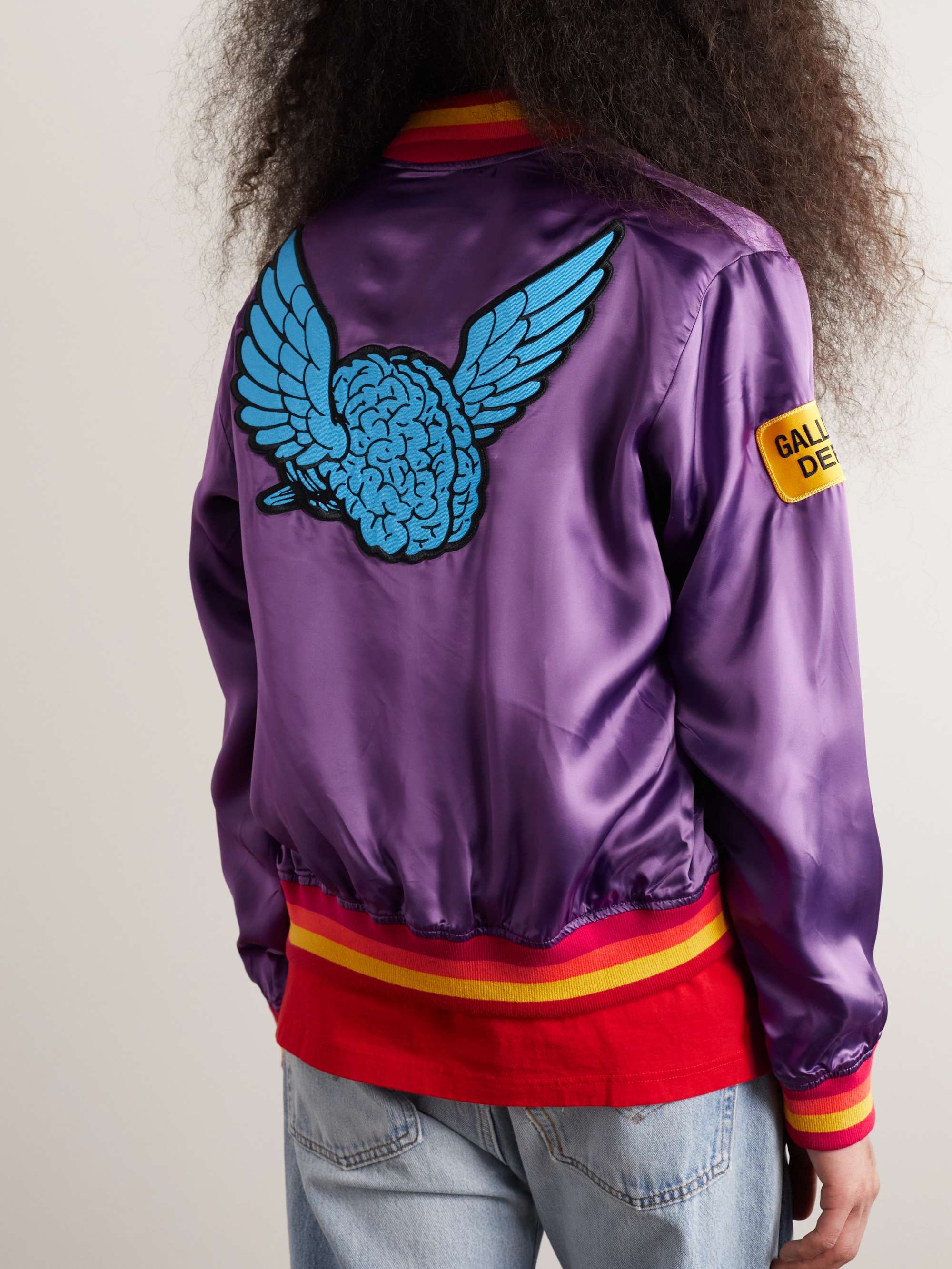 GALLERY DEPT. MVP Embroidered Satin Bomber Jacket
