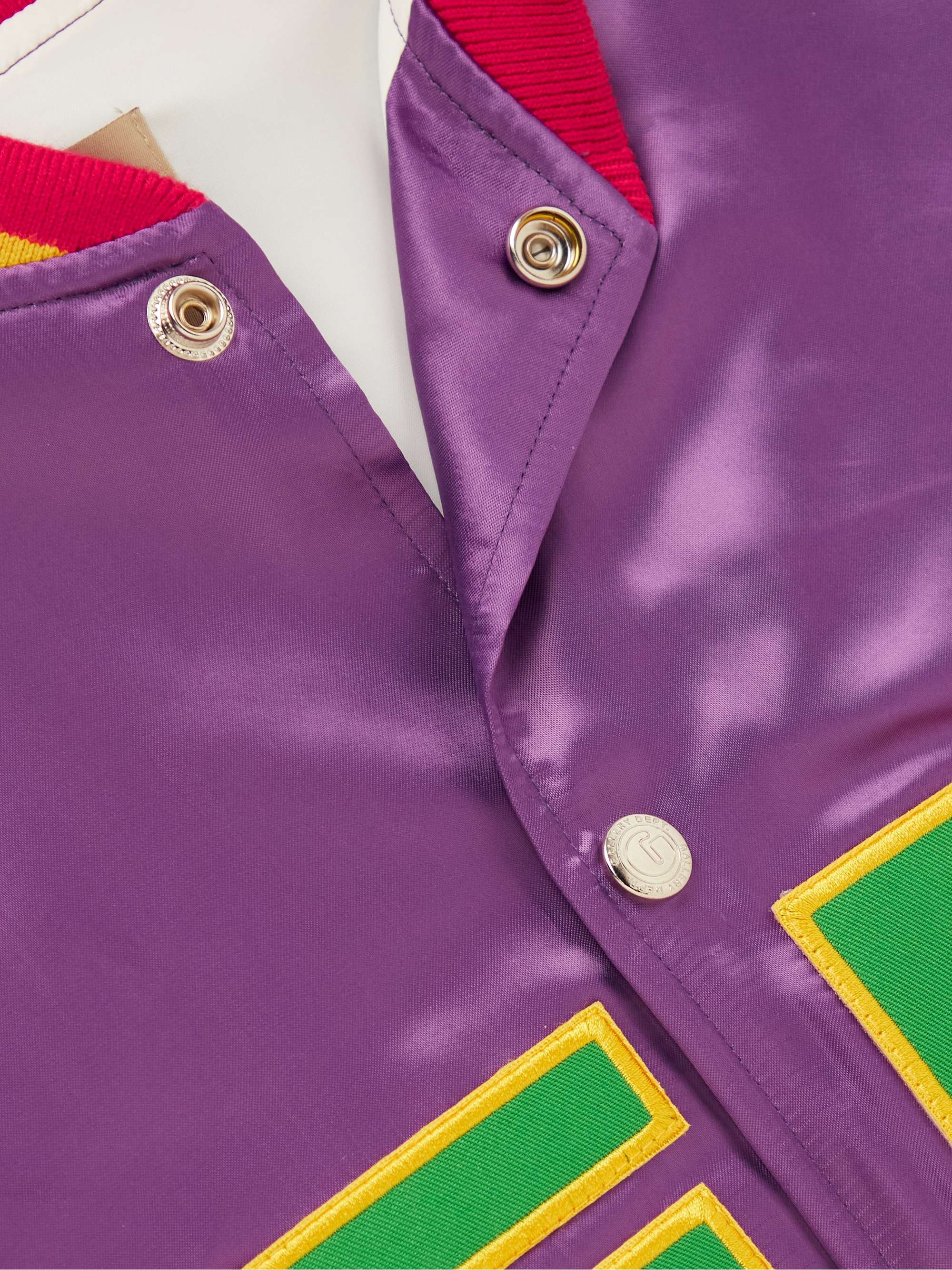 GALLERY DEPT. MVP Embroidered Satin Bomber Jacket