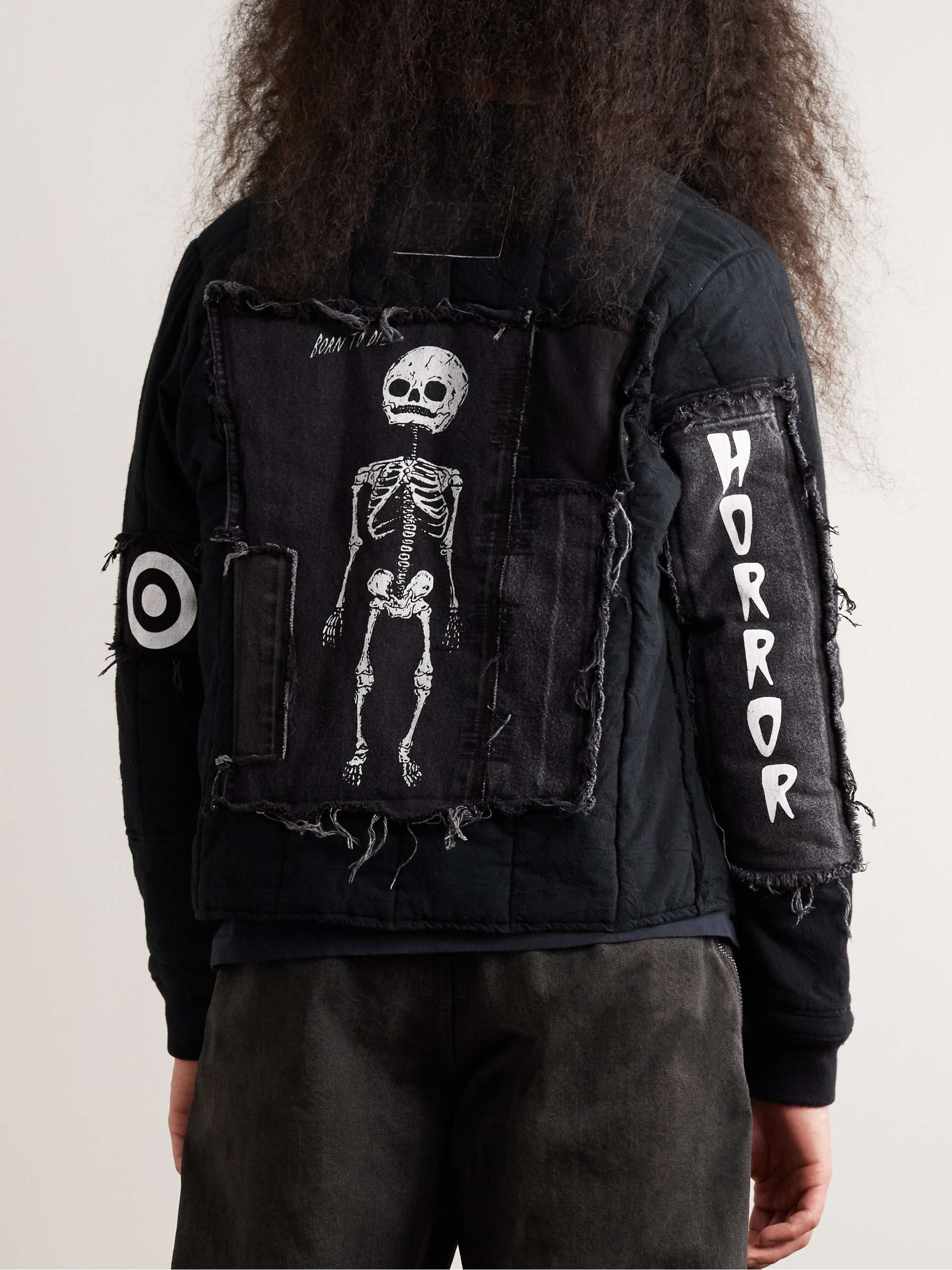 GALLERY DEPT. Riley Horror Appliquéd Quilted Cotton Jacket