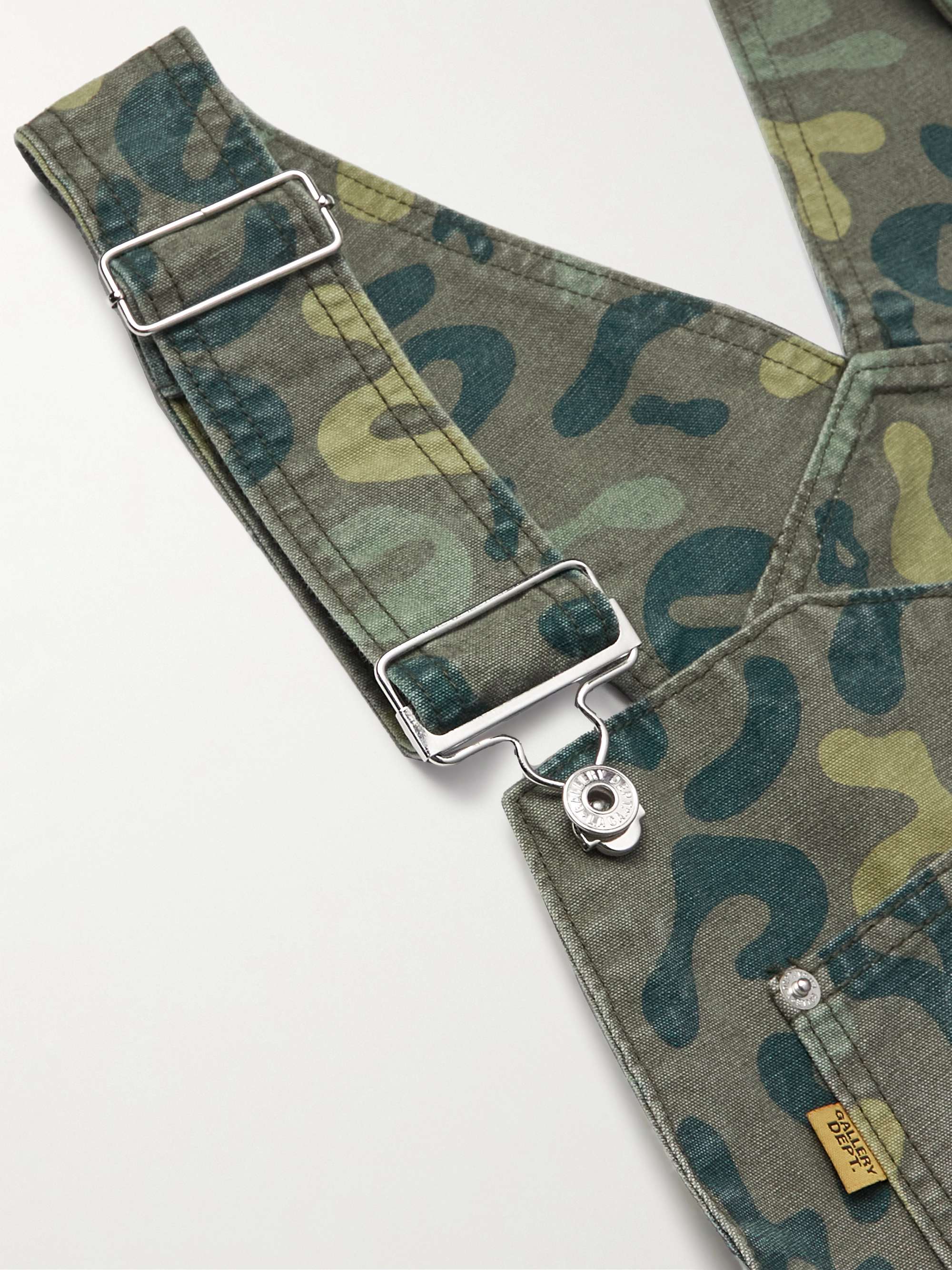 GALLERY DEPT. Flared Paint-Splattered Camouflage-Print Overalls