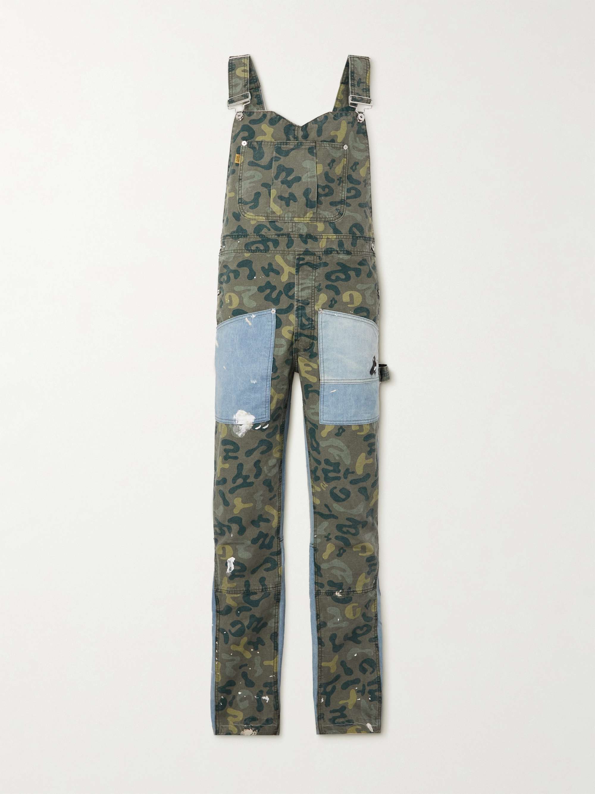 GALLERY DEPT. Flared Paint-Splattered Camouflage-Print Overalls