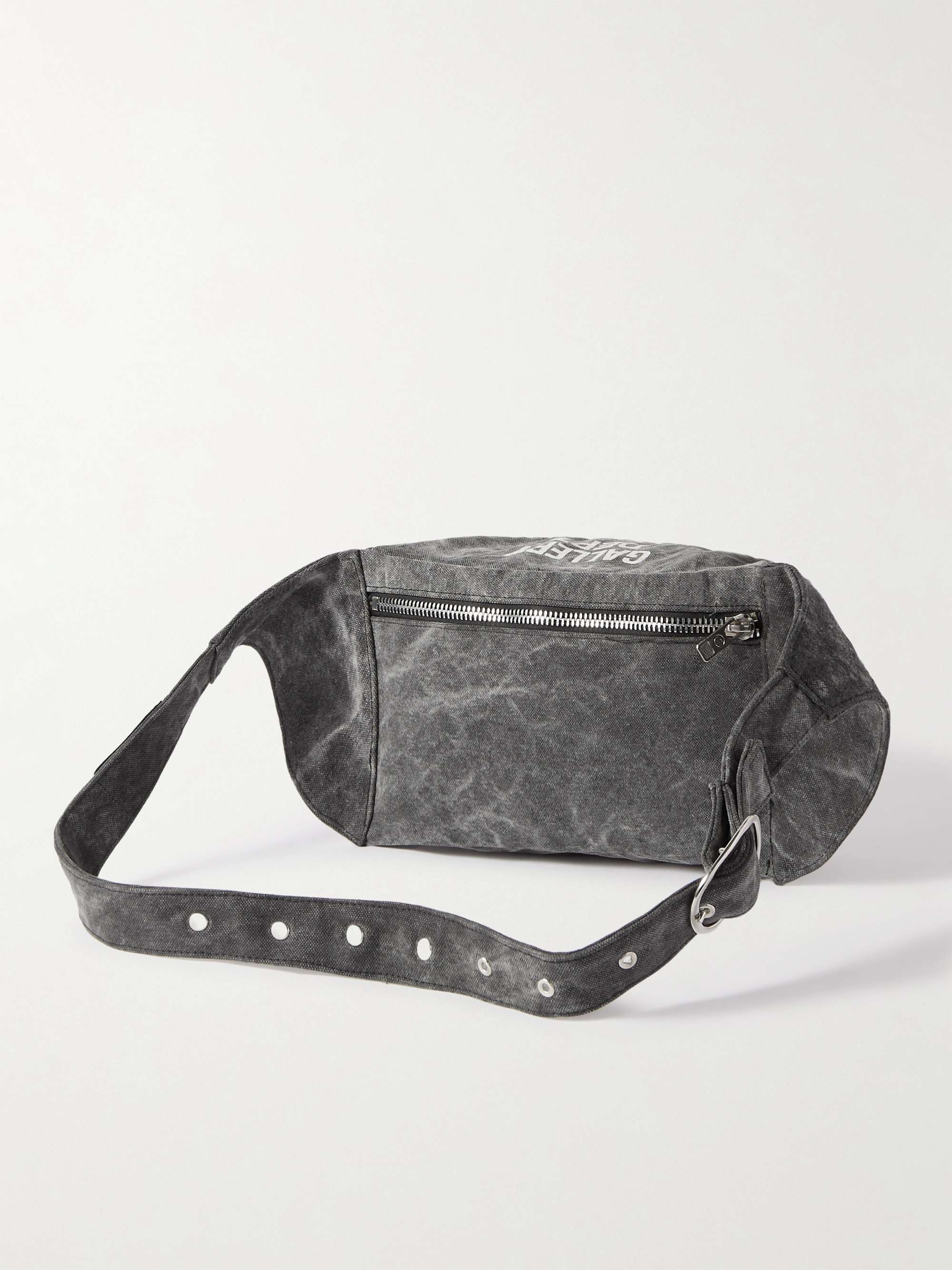 GALLERY DEPT. Logo-Appliquéd Distressed Printed Cotton-Canvas Belt Bag