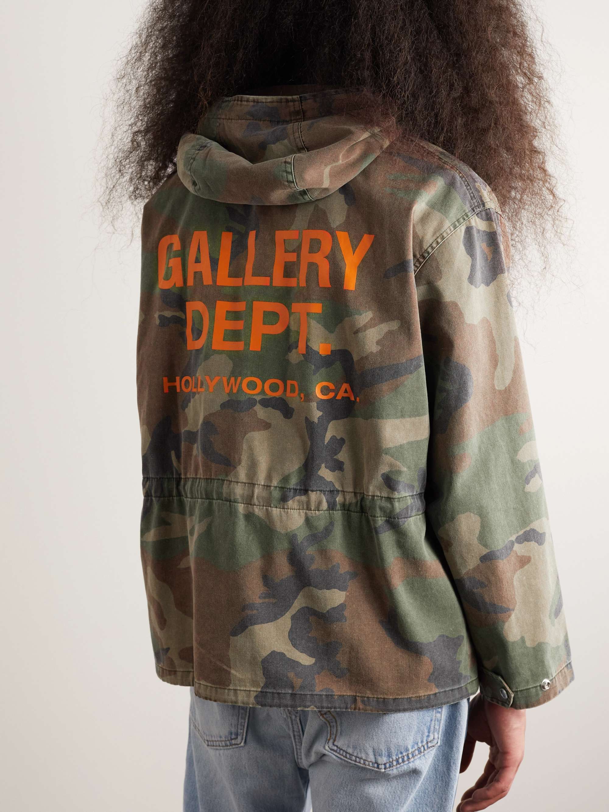 GALLERY DEPT. Riley Camouflage Logo-Print Cotton-Twill Hooded Anorak