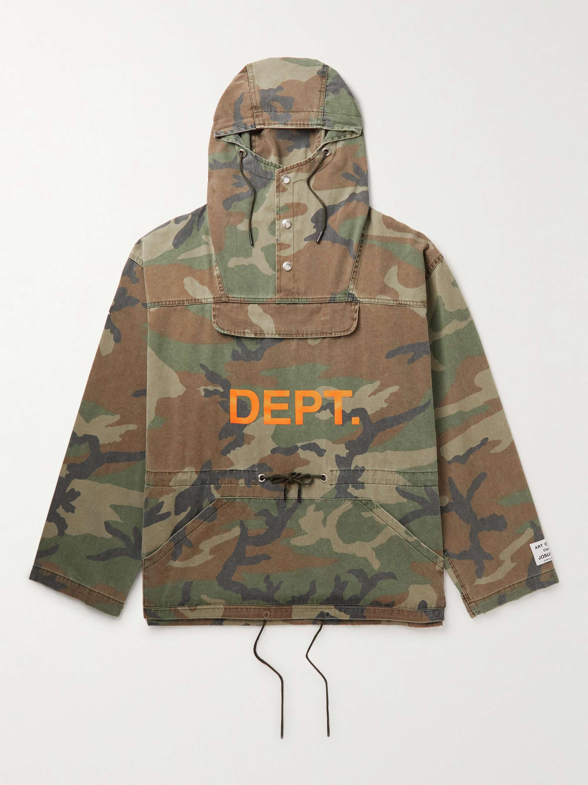 GALLERY DEPT. Riley Camouflage Logo-Print Cotton-Twill Hooded Anorak