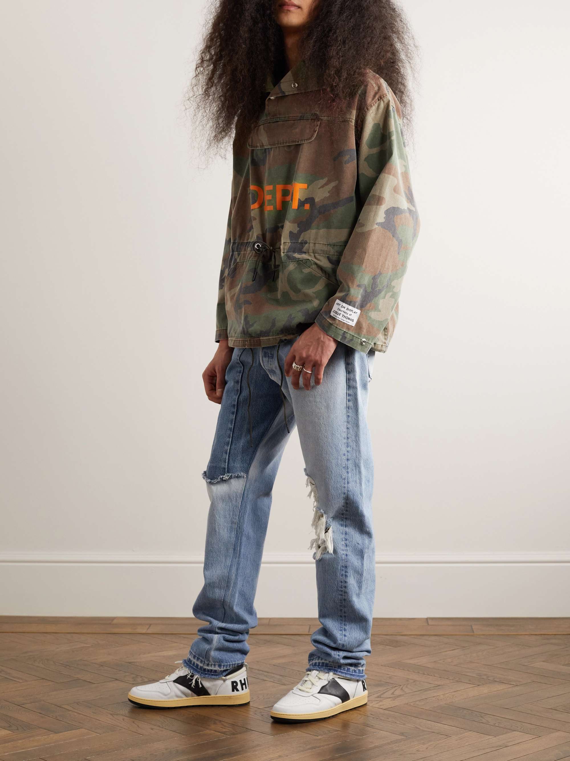 GALLERY DEPT. Riley Camouflage Logo-Print Cotton-Twill Hooded Anorak
