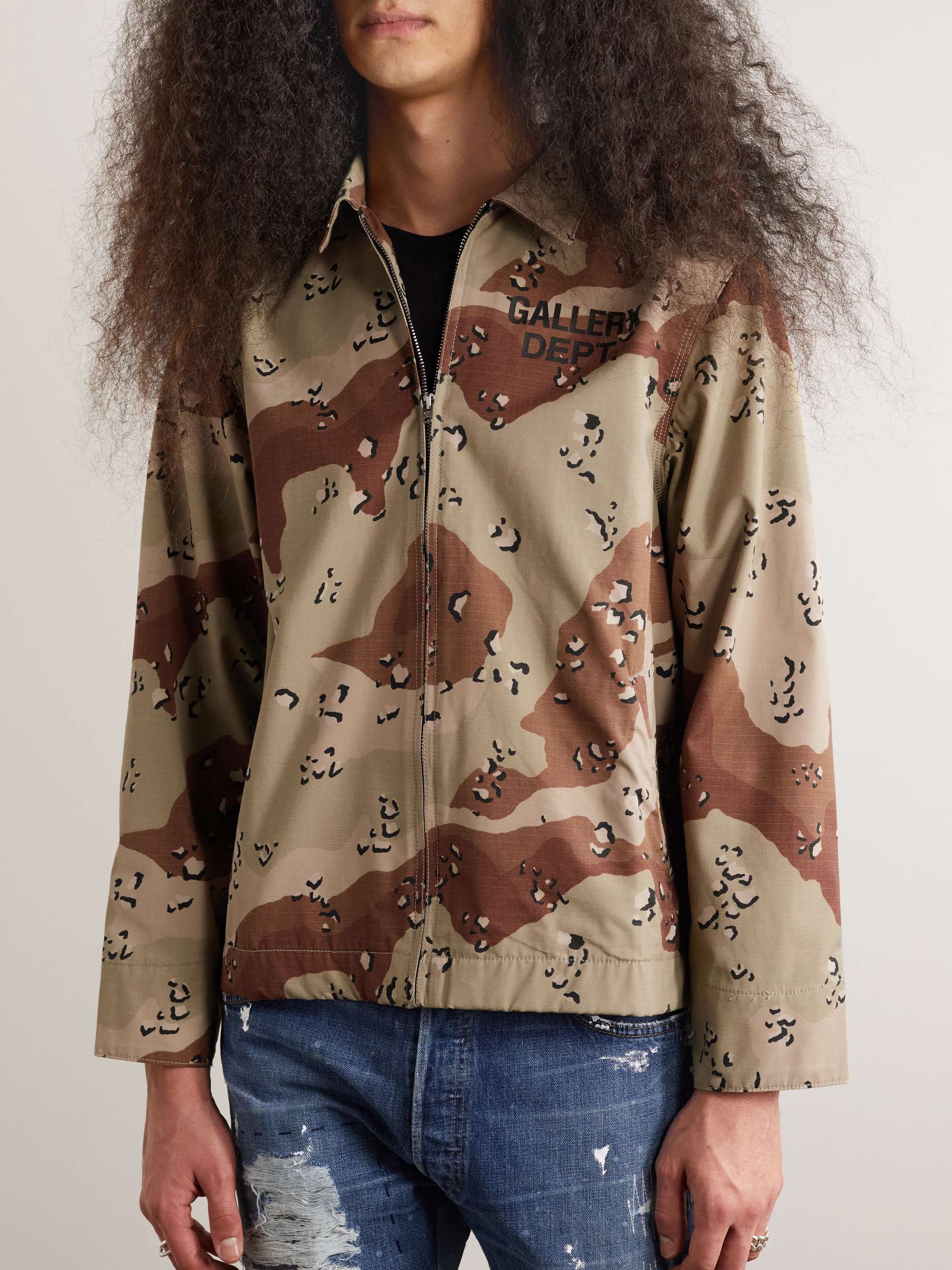 GALLERY DEPT. Montecito Camouflage Logo-Print Cotton-Ripstop Jacket
