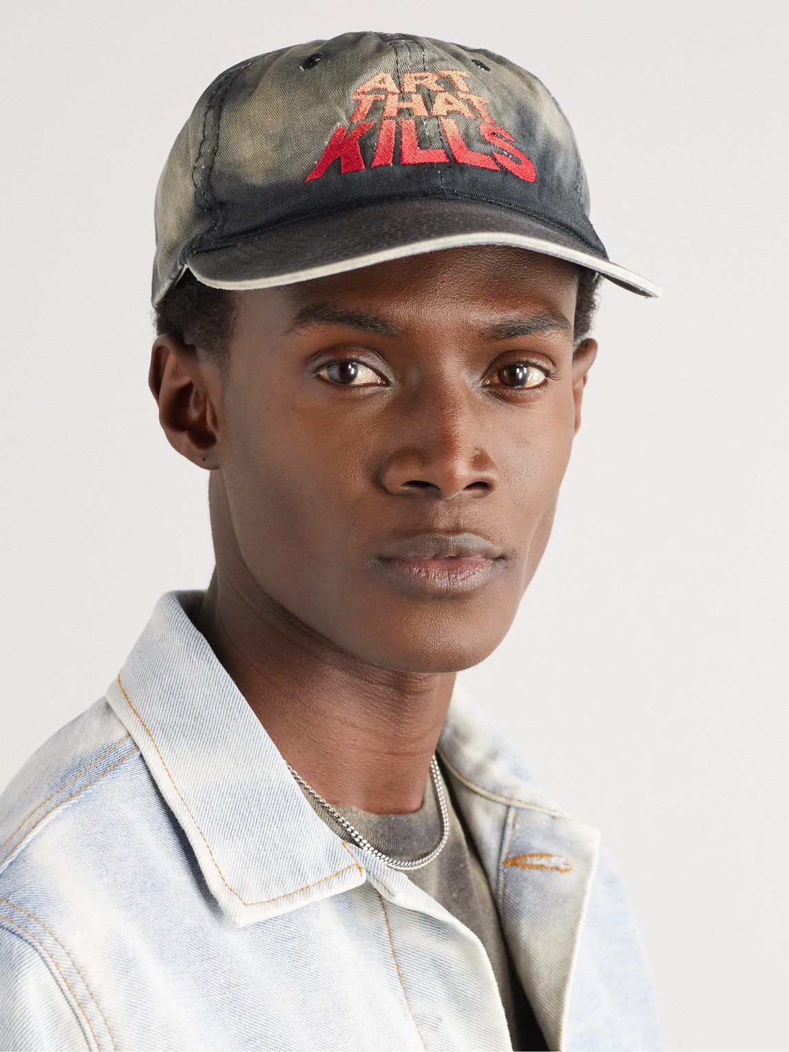 Shop Gallery Dept. Atk Embroidered Cotton-twill Baseball Cap In Black