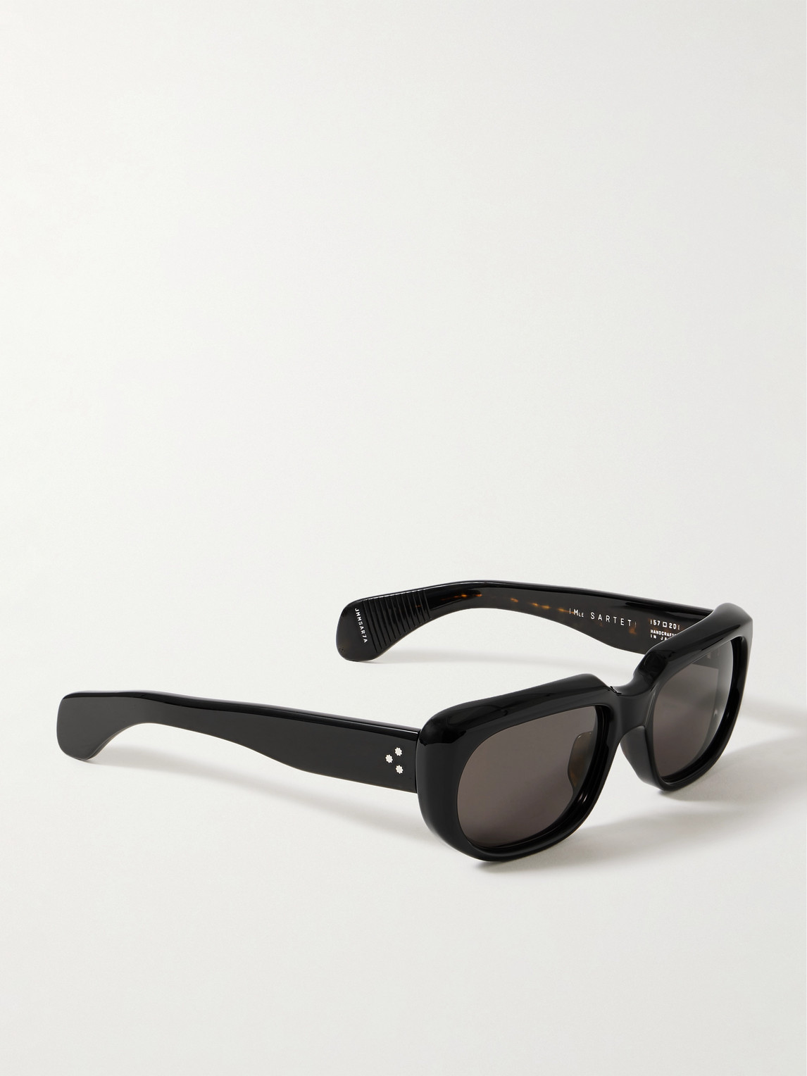 Shop Jacques Marie Mage Sartet Rectangular-frame Acete Sunglasses In Black
