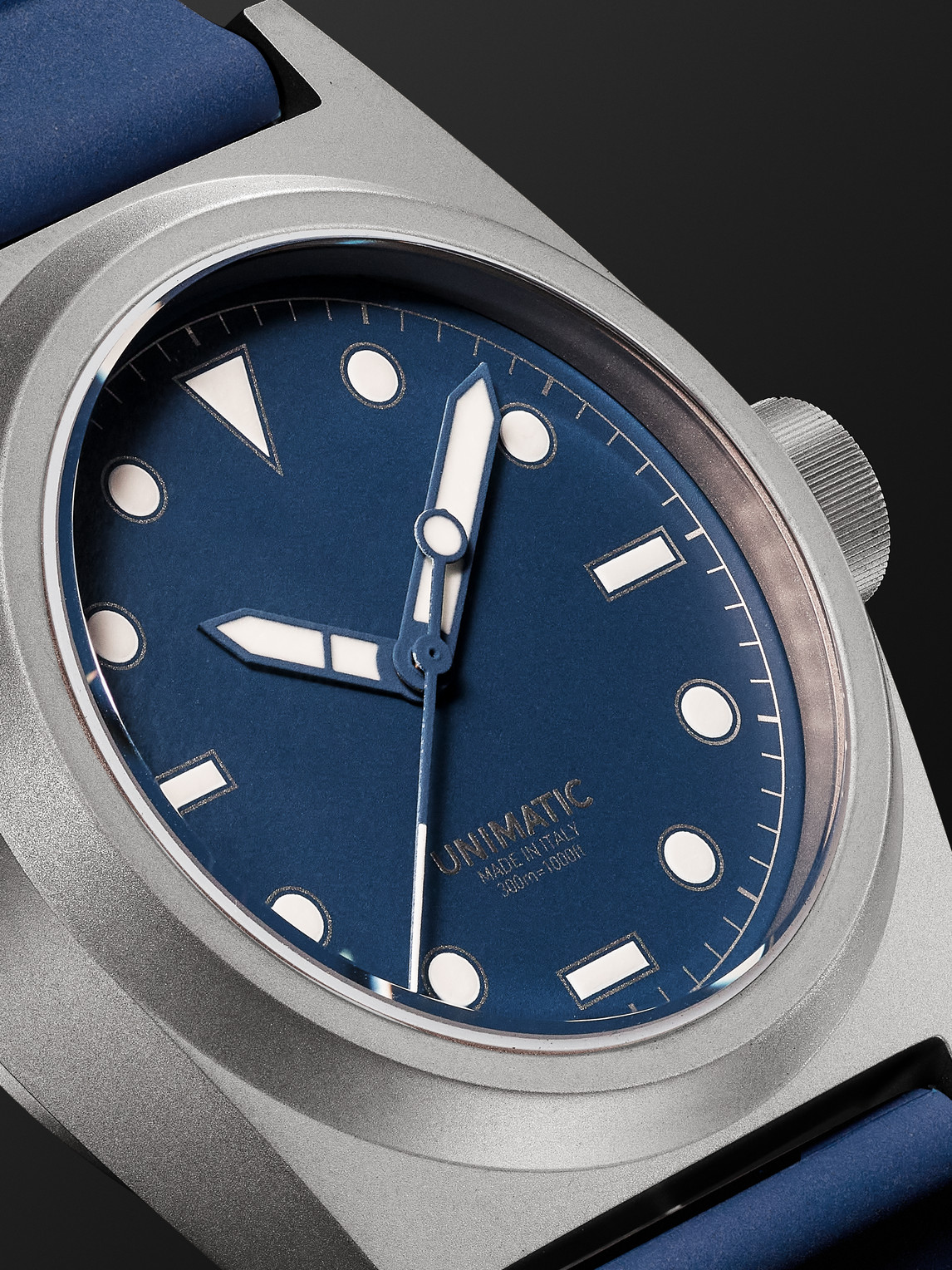 Shop Unimatic Model Two Limited Edition Automatic 38mm Titanium And Tpu Watch, Ref. No. U2s-t-mp In Blue
