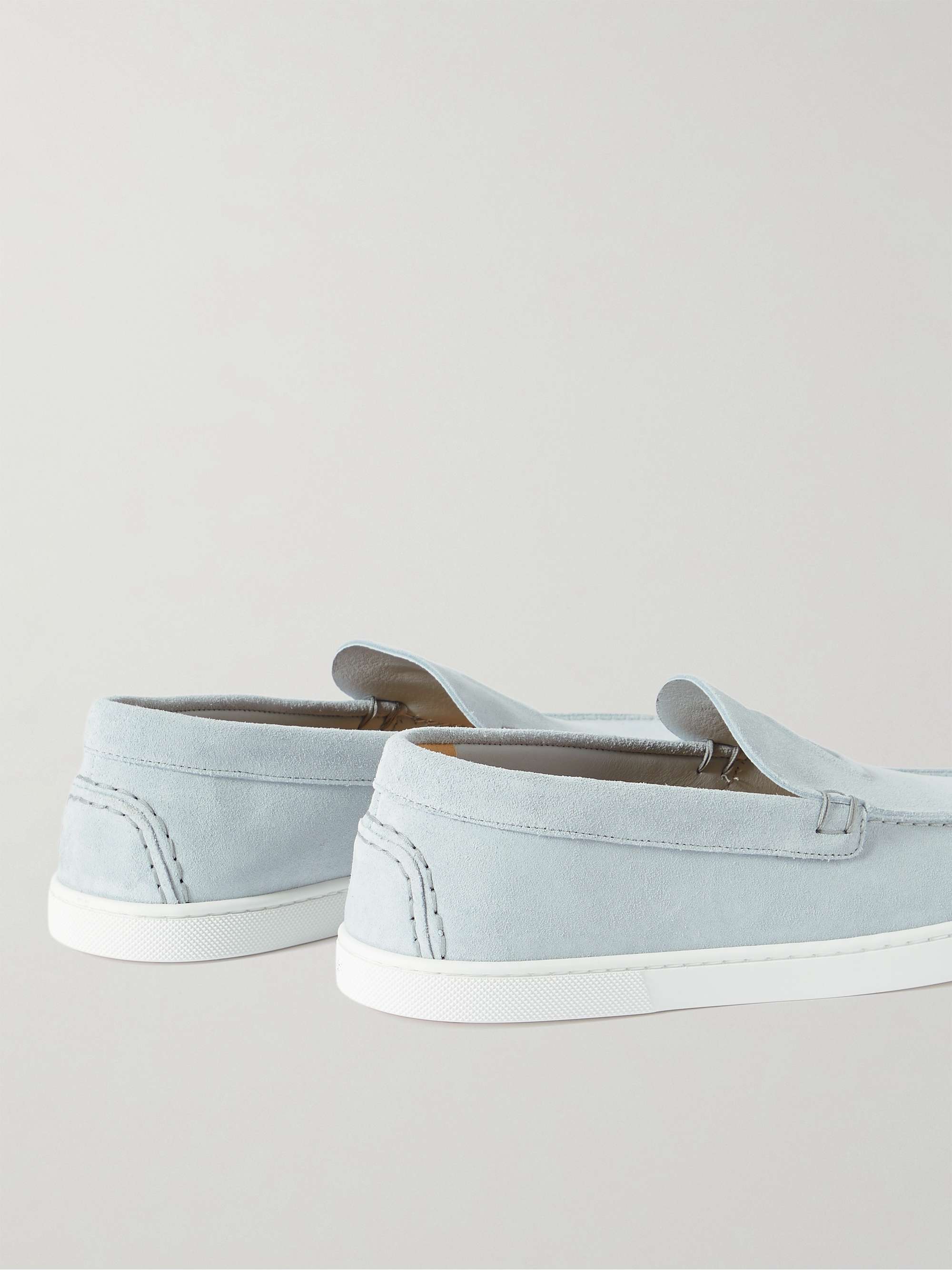 CHRISTIAN LOUBOUTIN Varsiboat LogoEmbossed Suede Loafers for Men MR