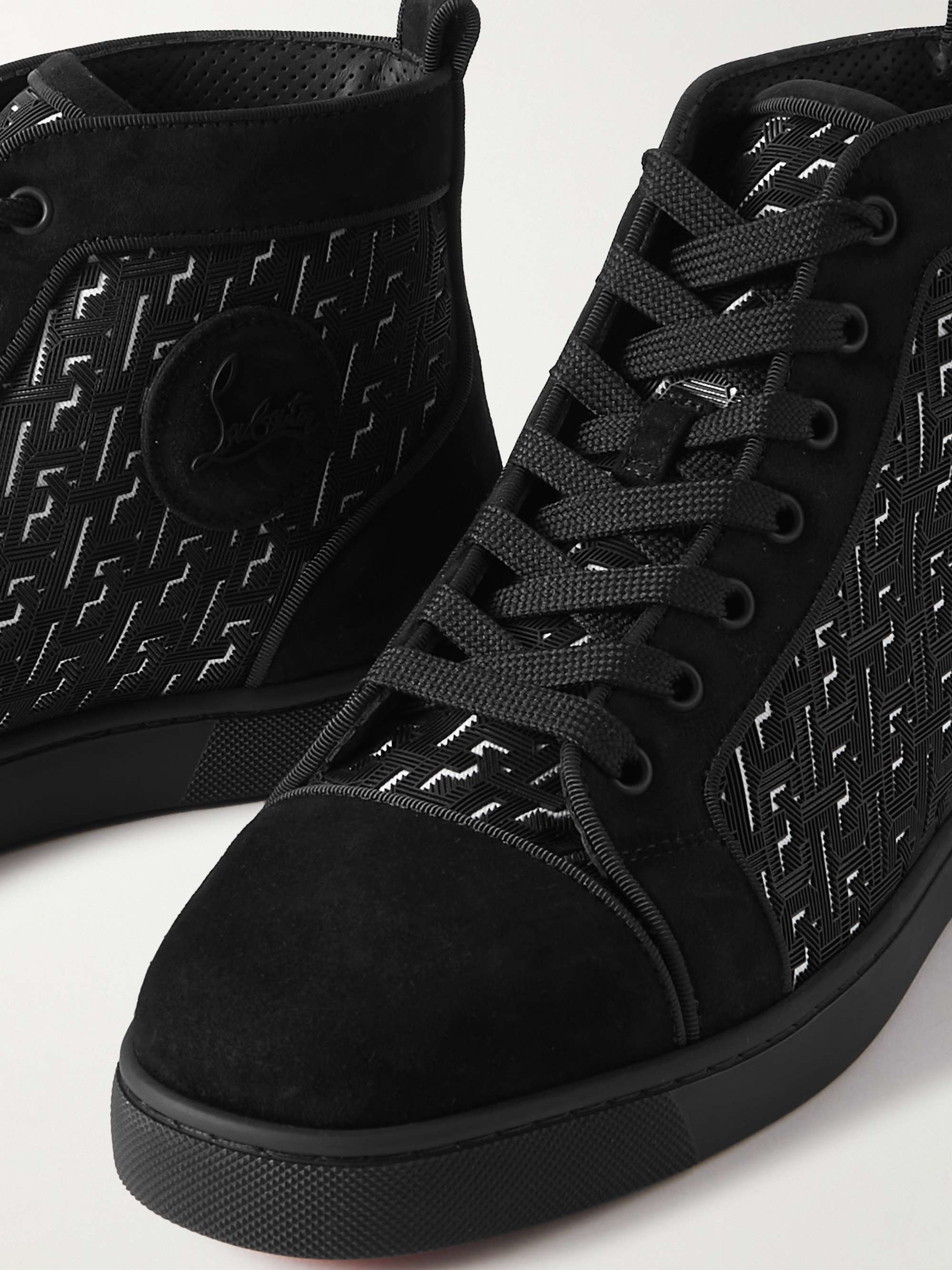 CHRISTIAN LOUBOUTIN MEN'S Sneakers LOUIS ORLATO Flat Spikes Black