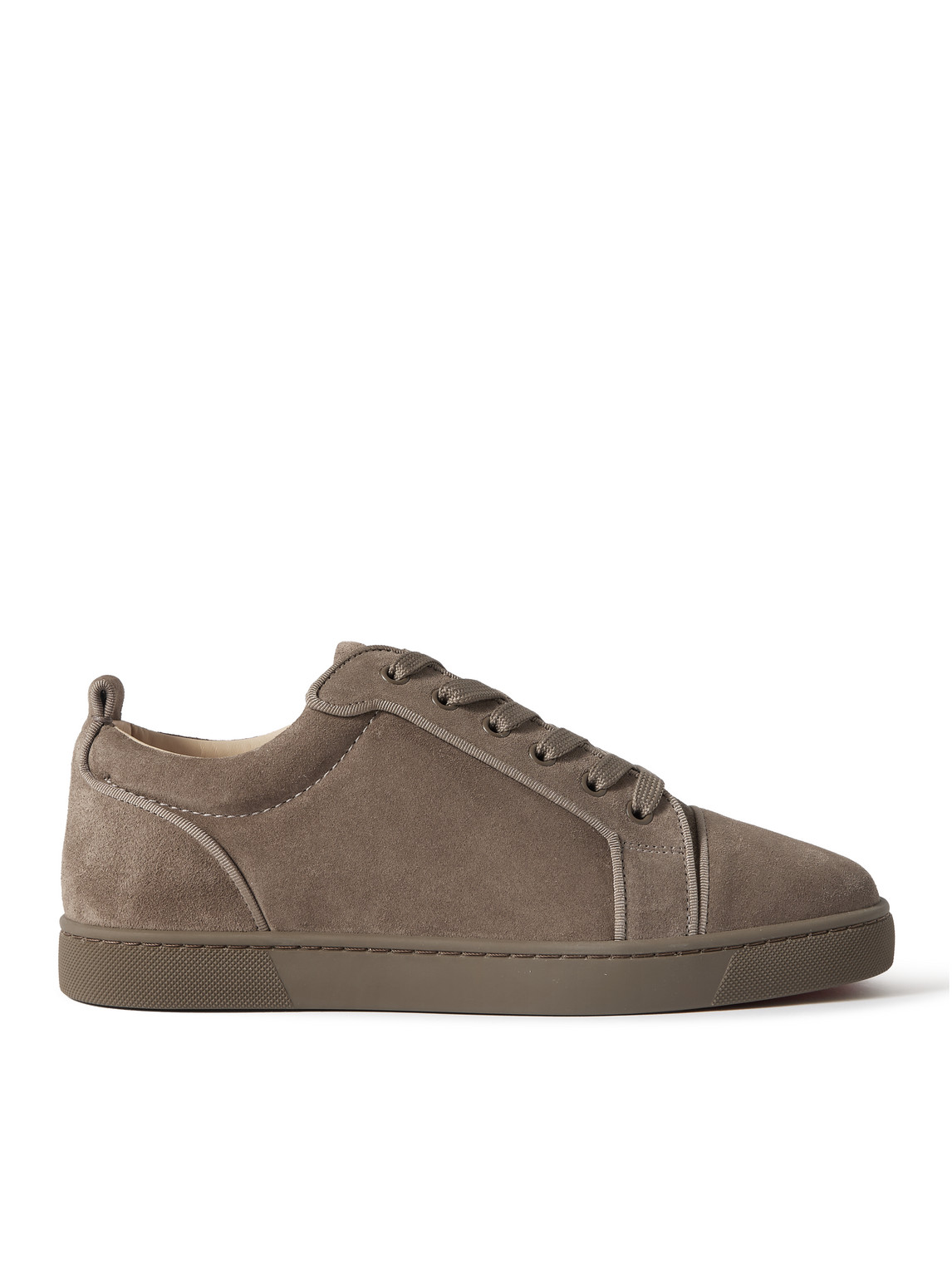 Christian Louboutin Louis Junior Suede Sneakers In Brown