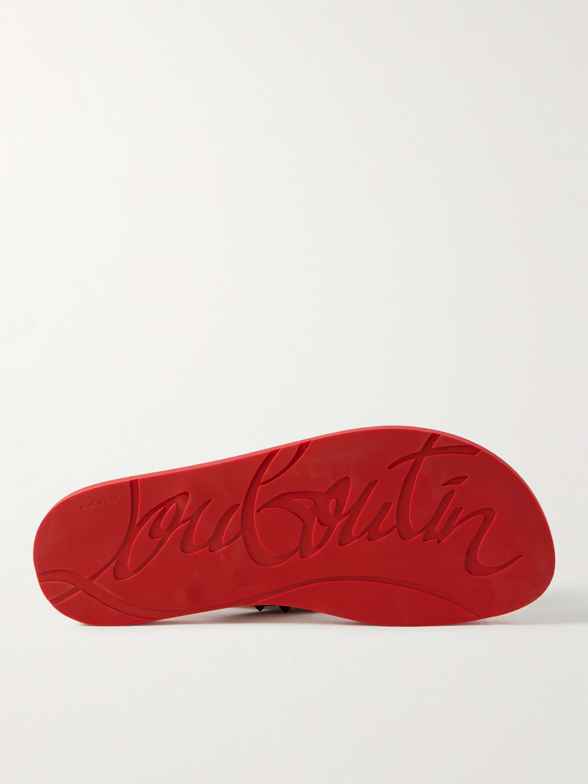 CHRISTIAN LOUBOUTIN Loubi Flip Spiked Rubber Flip-Flops