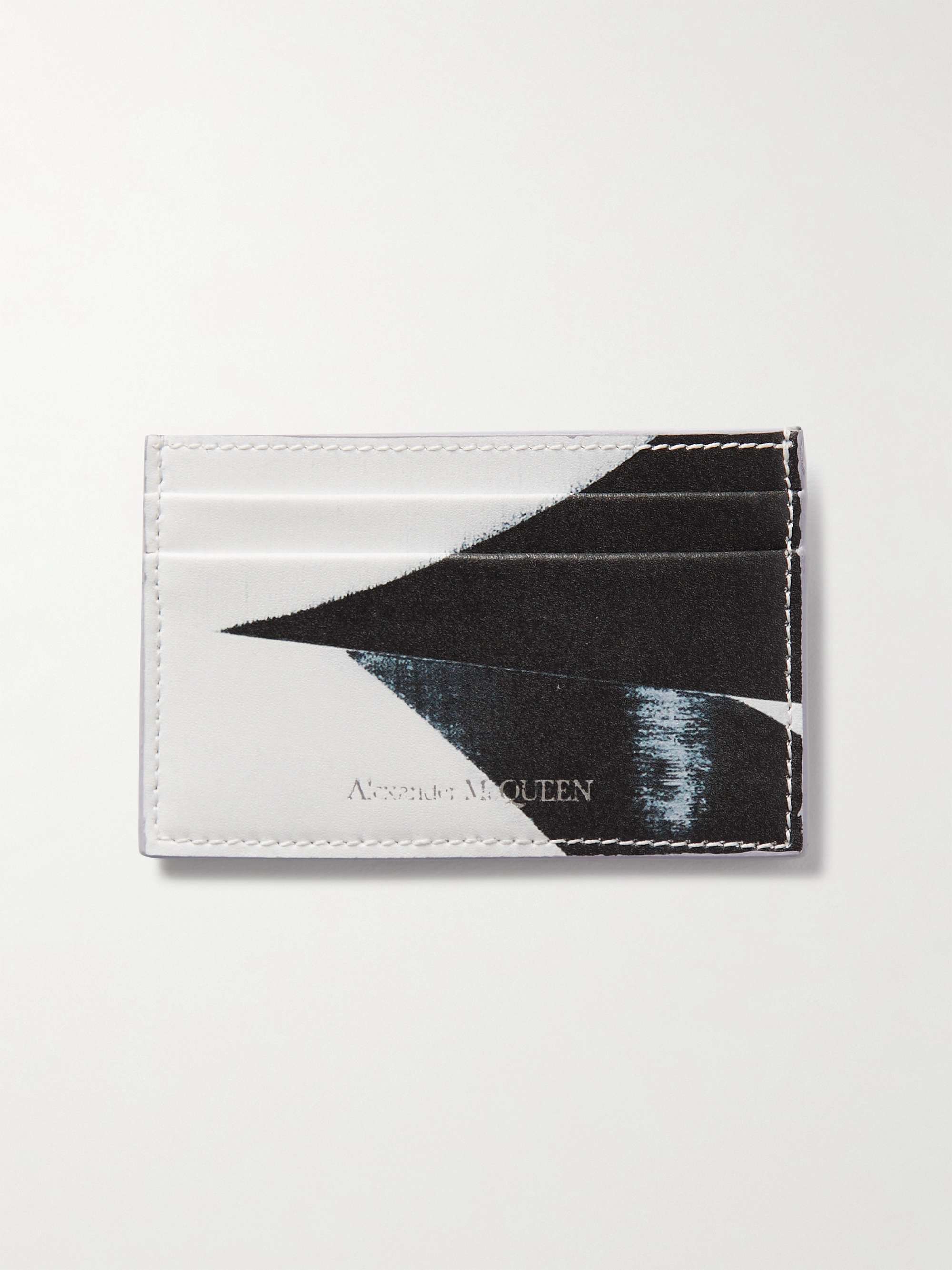 ALEXANDER MCQUEEN Printed Leather Cardholder for Men | MR PORTER