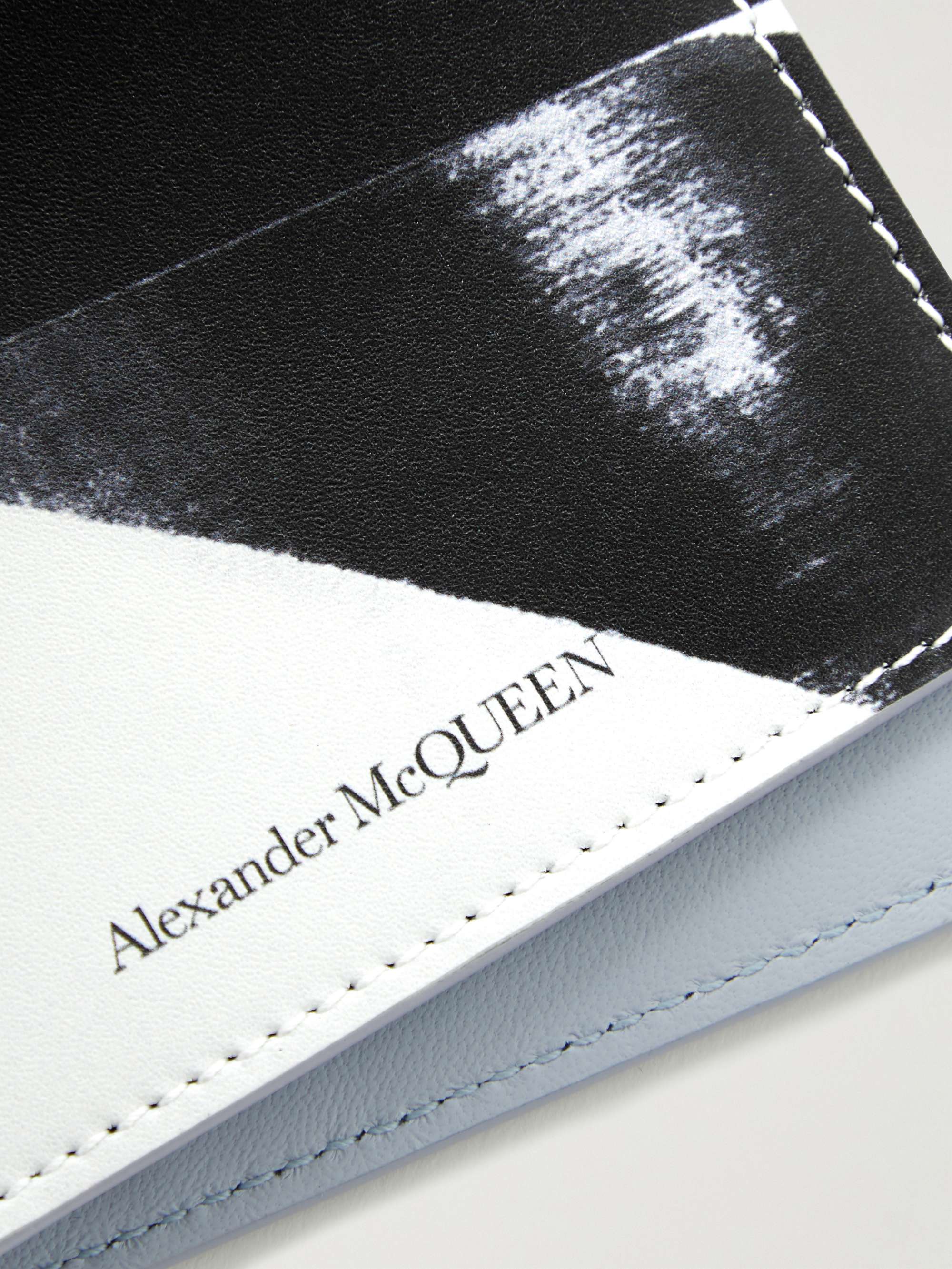 ALEXANDER MCQUEEN Logo-Print Leather Bifold Wallet