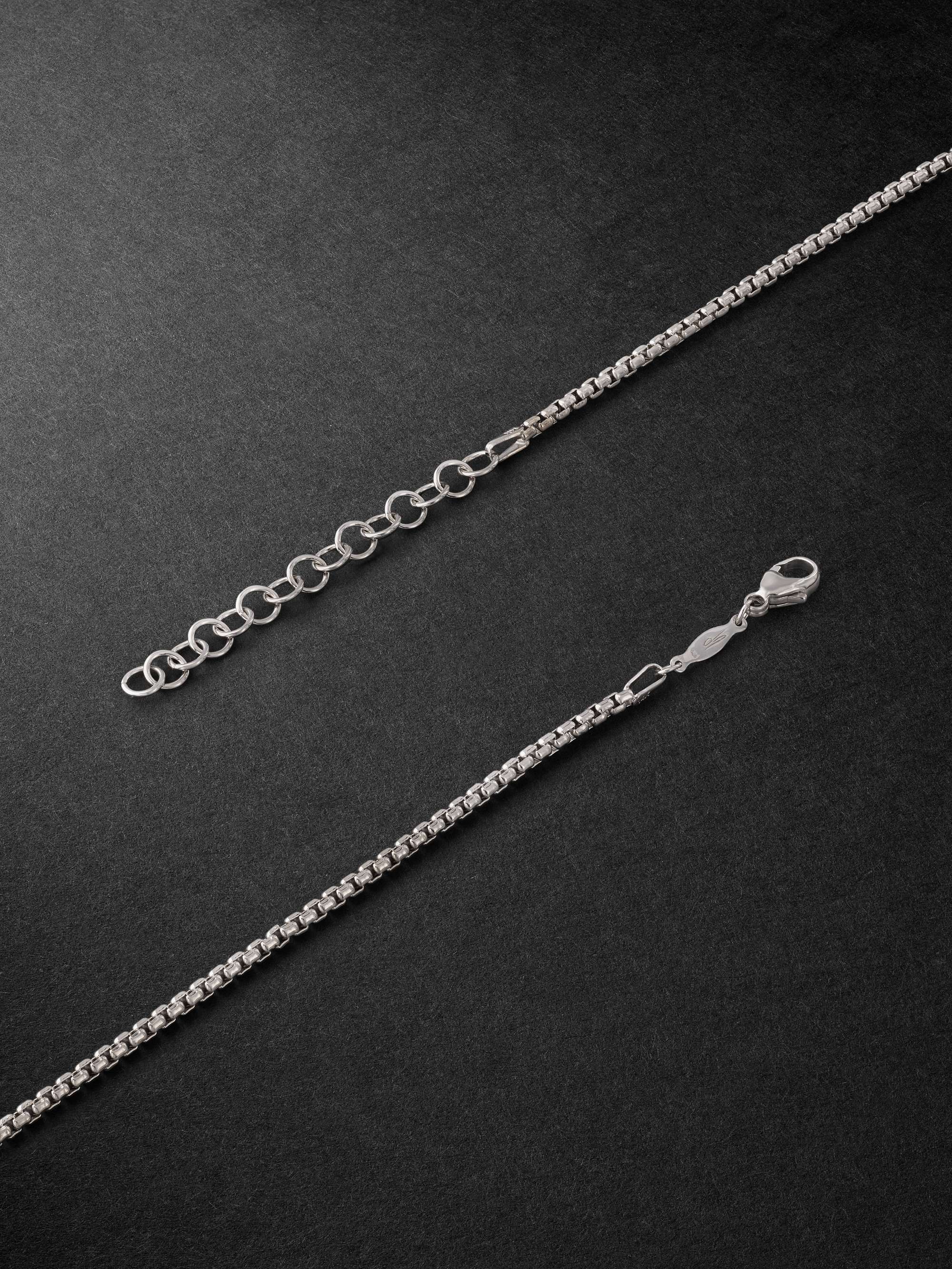 JACQUIE AICHE Hexagon White Gold, Fluorite and Diamond Necklace