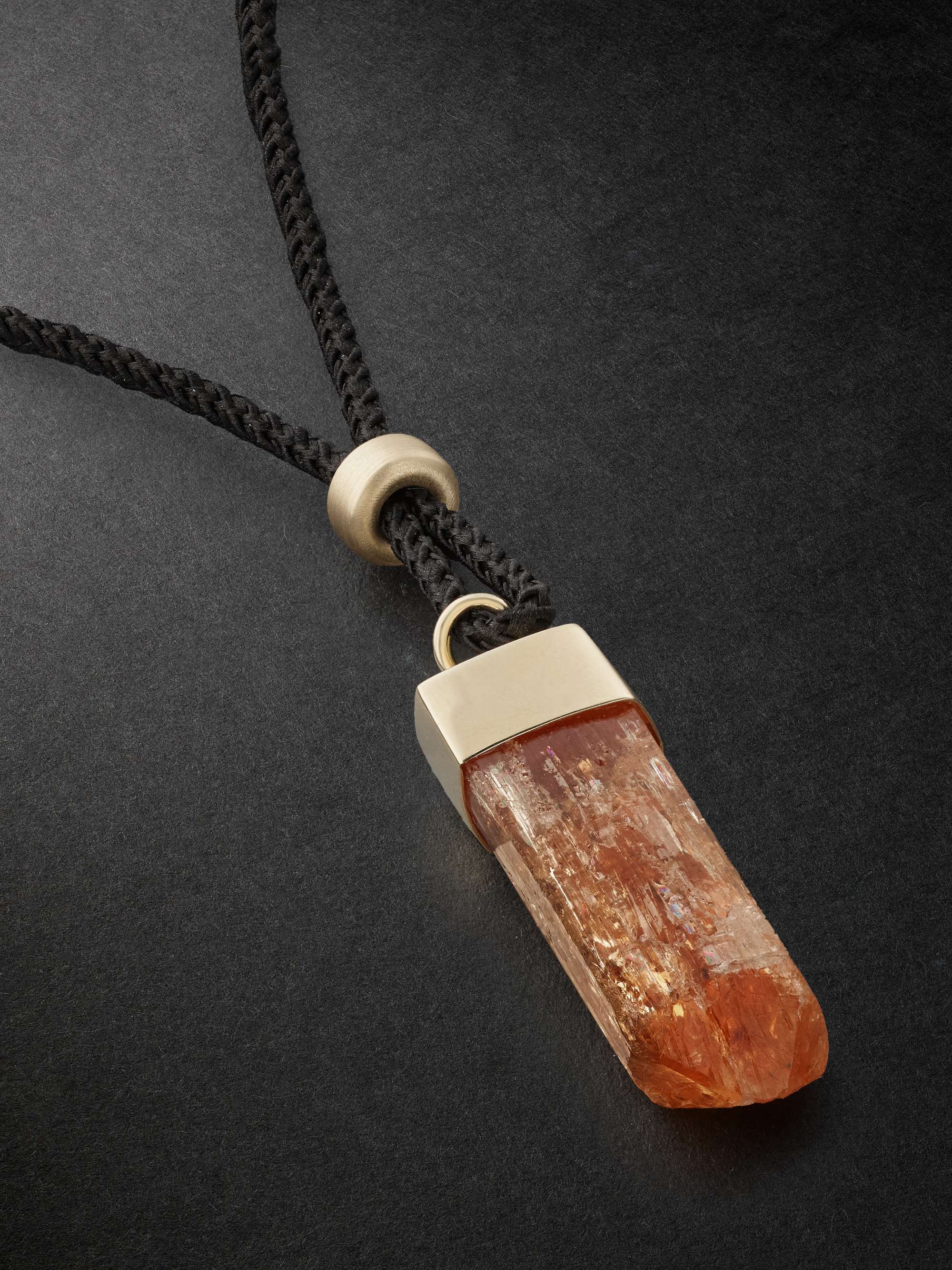 JACQUIE AICHE Gold, Topaz and Cord Necklace