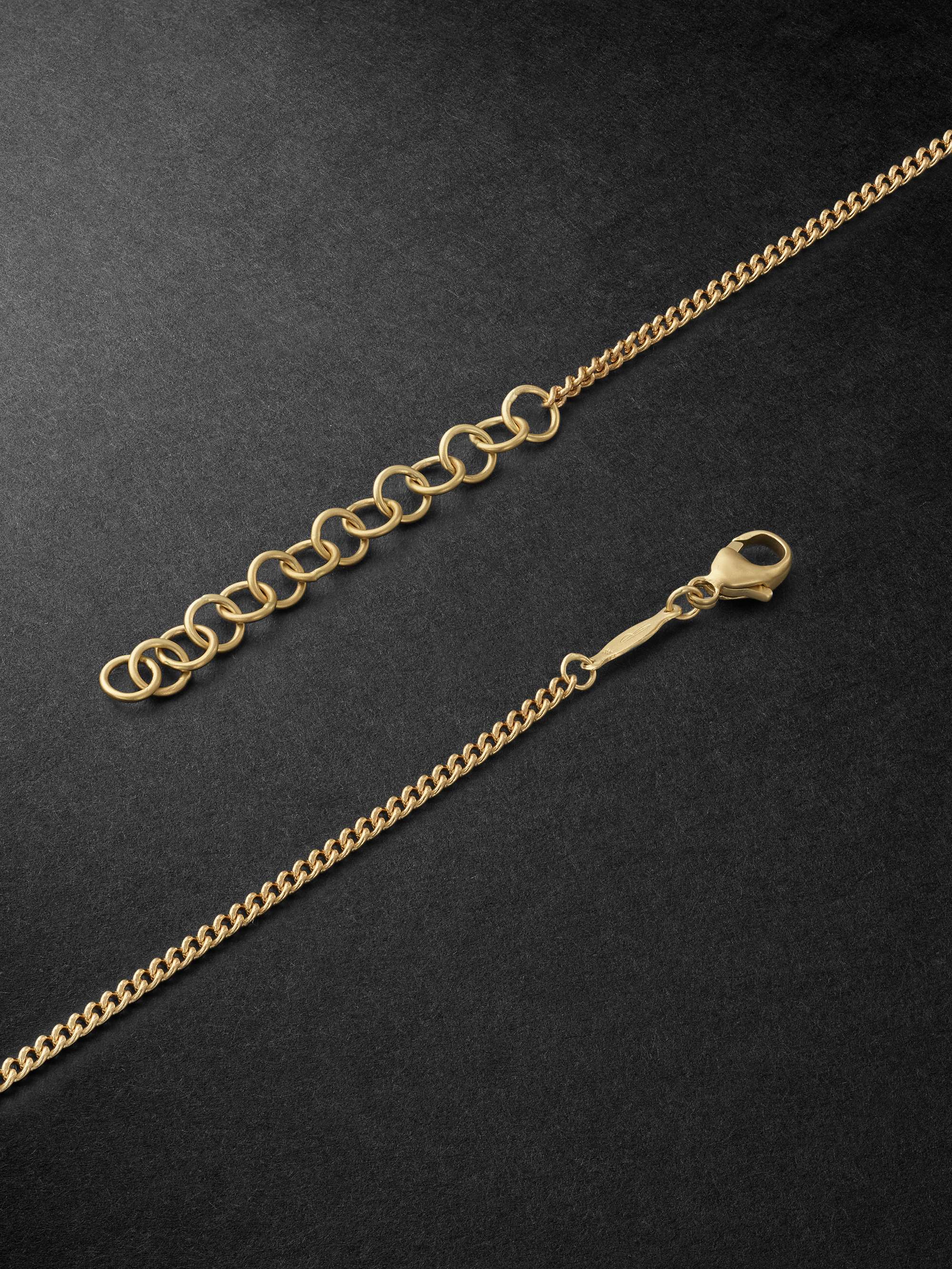 JACQUIE AICHE Gold, Diamond and Emerald Pendant Necklace