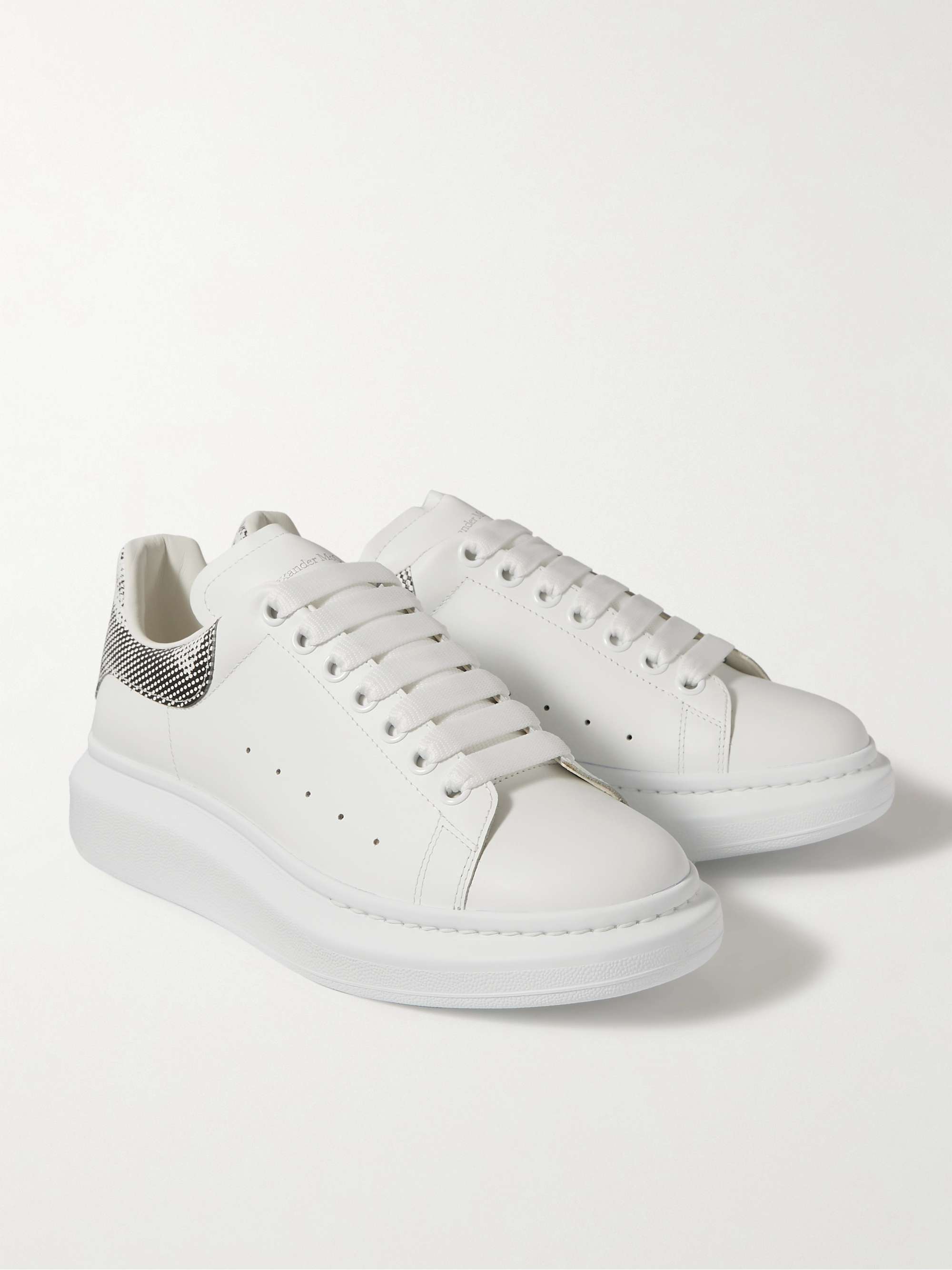 ALEXANDER MCQUEEN Printed Exaggerated-Sole Leather Sneakers