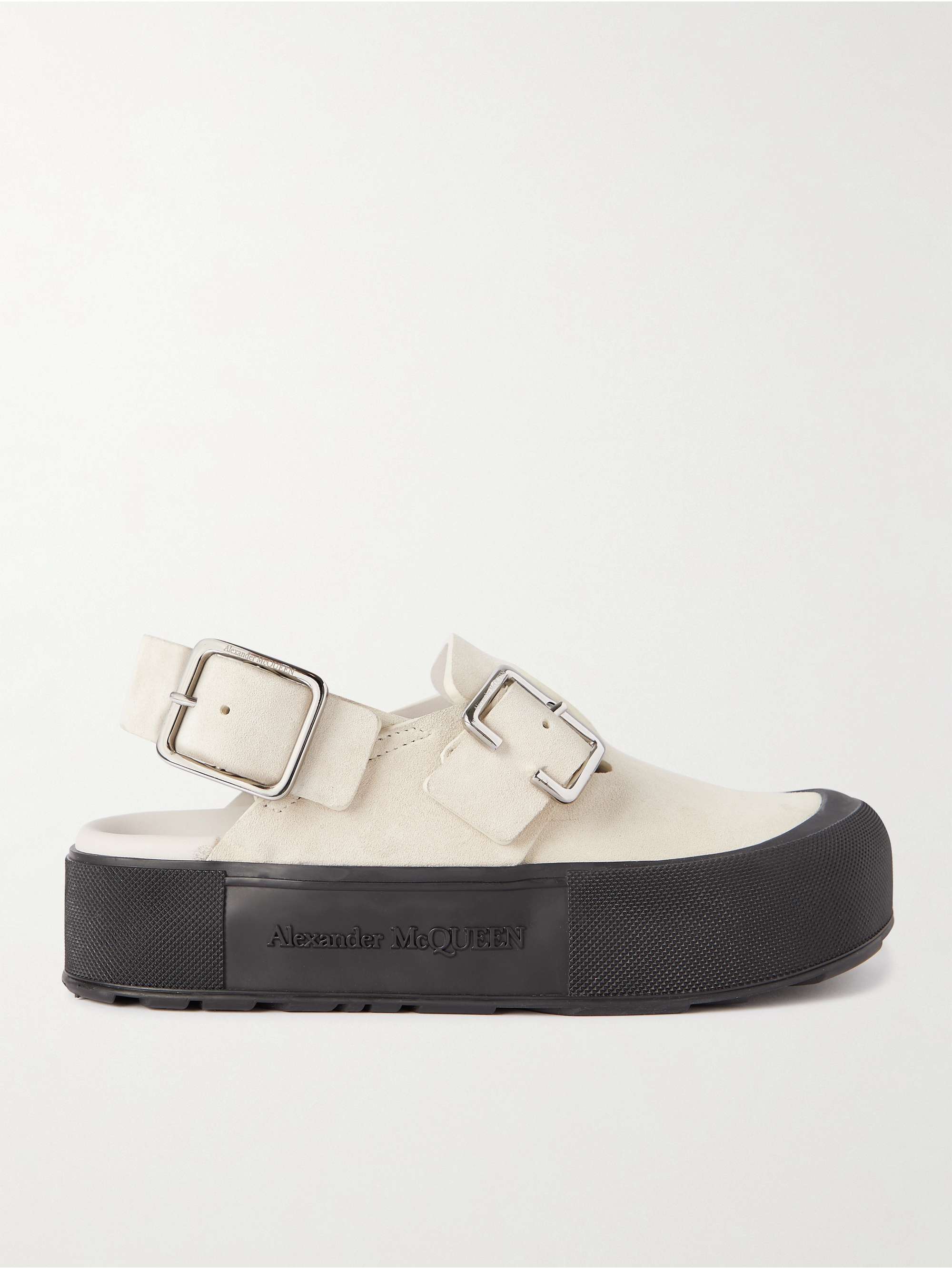 ALEXANDER MCQUEEN Exaggerated-Sole Suede Sandals for Men | MR PORTER