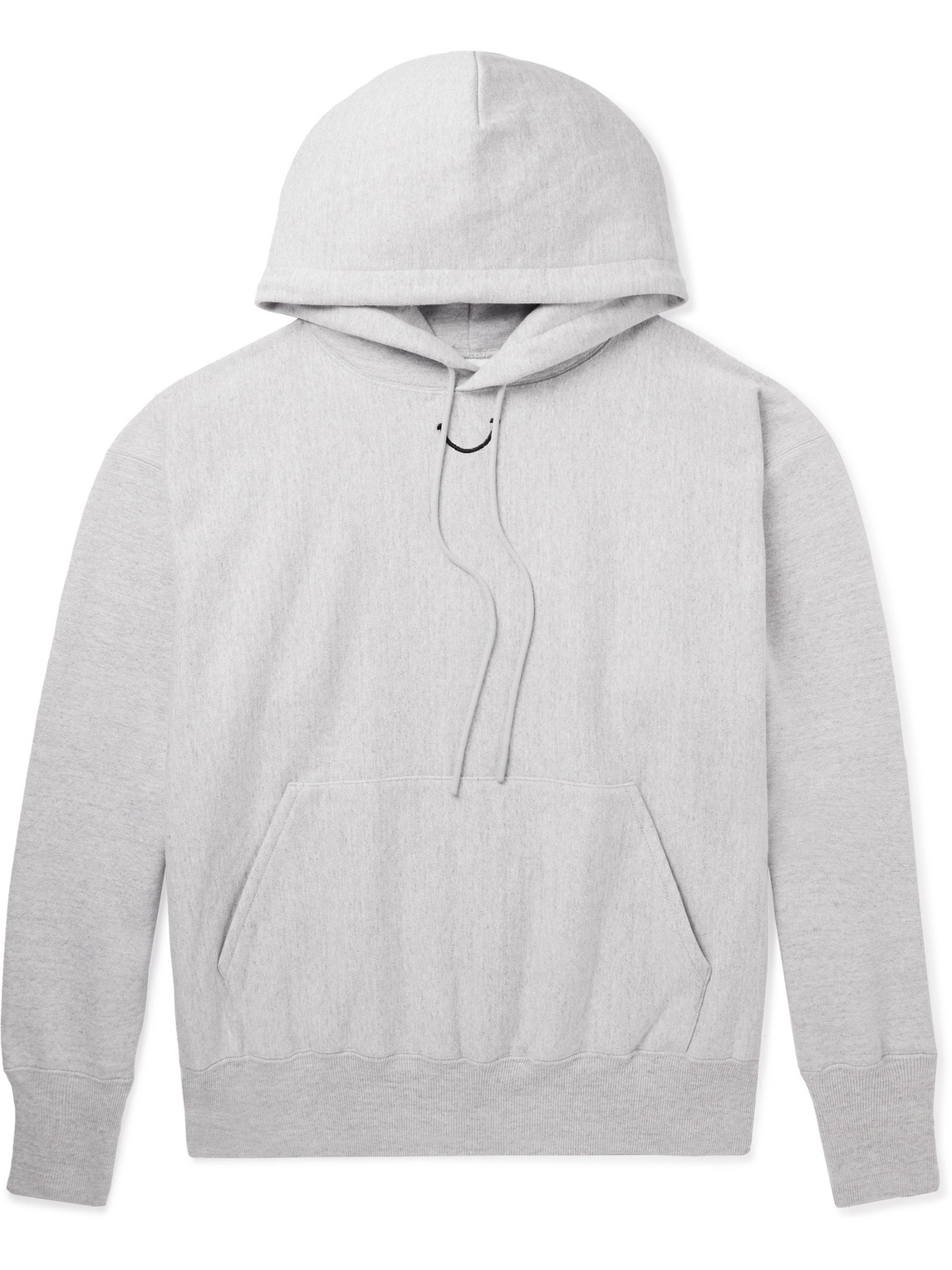 READYMADE - Logo-Print Embroidered Cotton-Blend Jersey Hoodie - Men - Gray - L