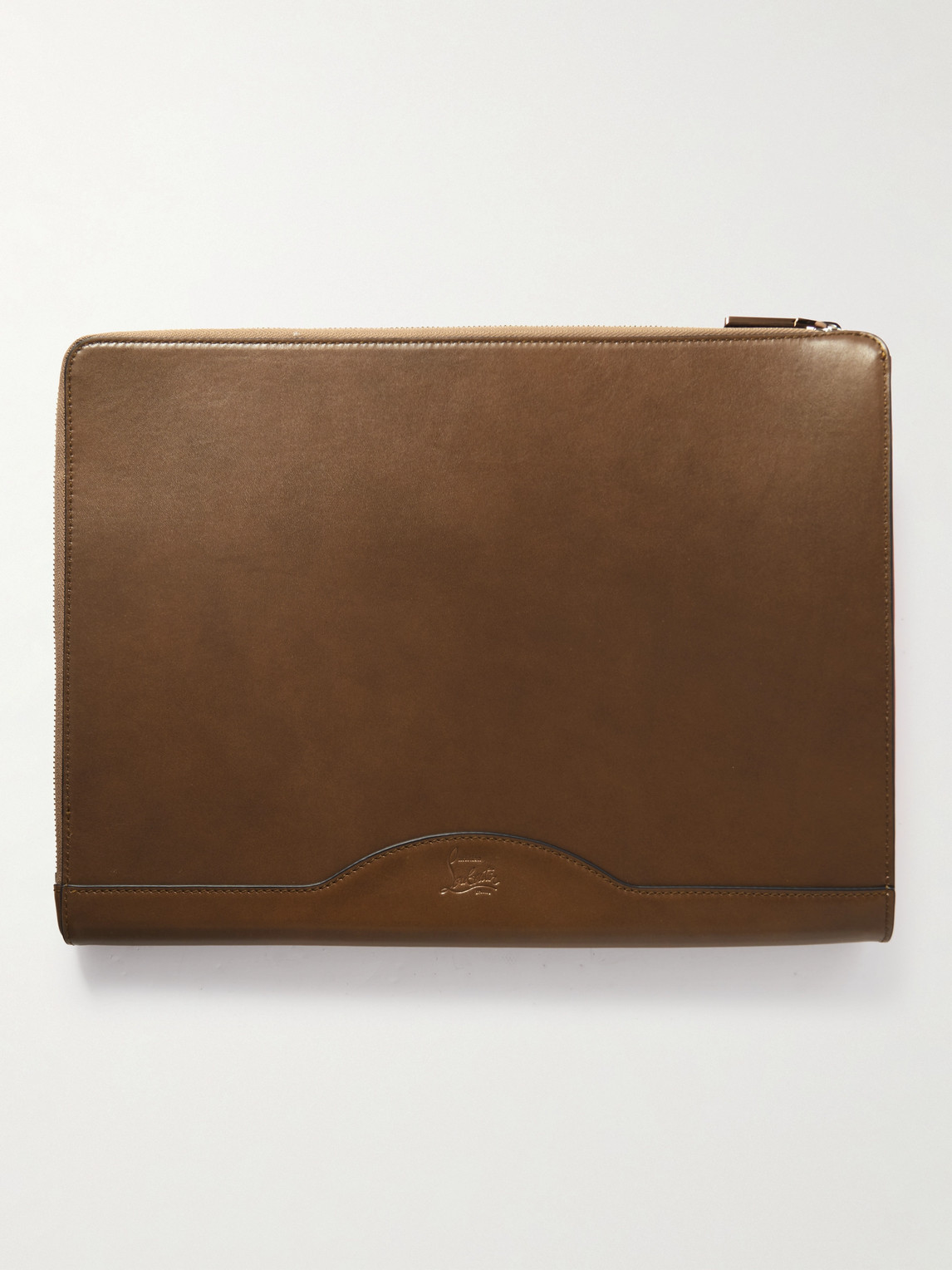 Shop Christian Louboutin For Rui Leather Pouch In Brown