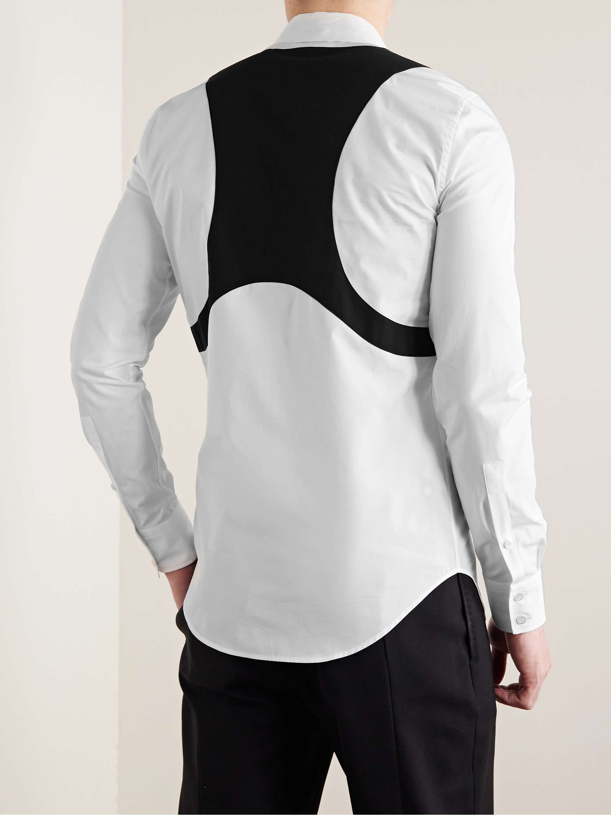 ALEXANDER MCQUEEN Slim-Fit Harness-Detailed Cotton-Poplin Shirt