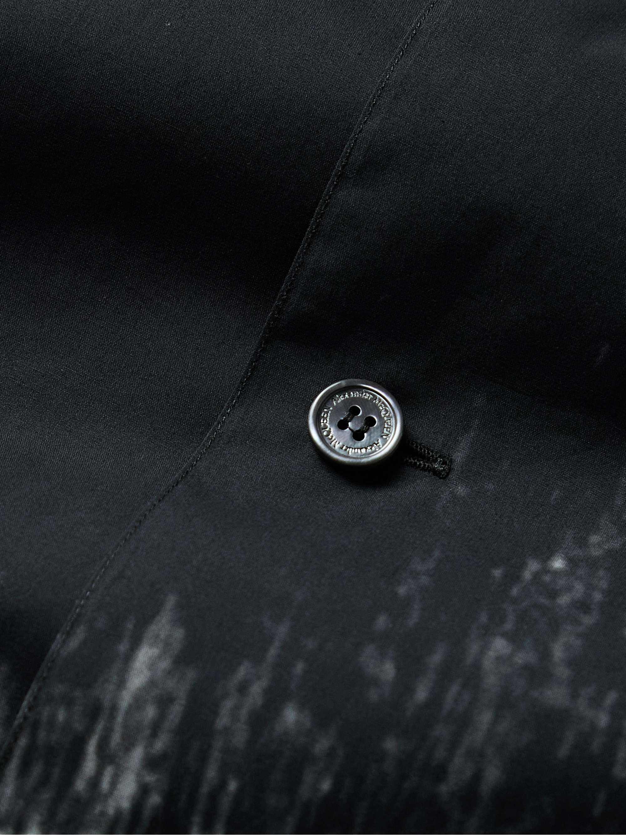 ALEXANDER MCQUEEN Camp-Collar Printed Cotton-Poplin Shirt