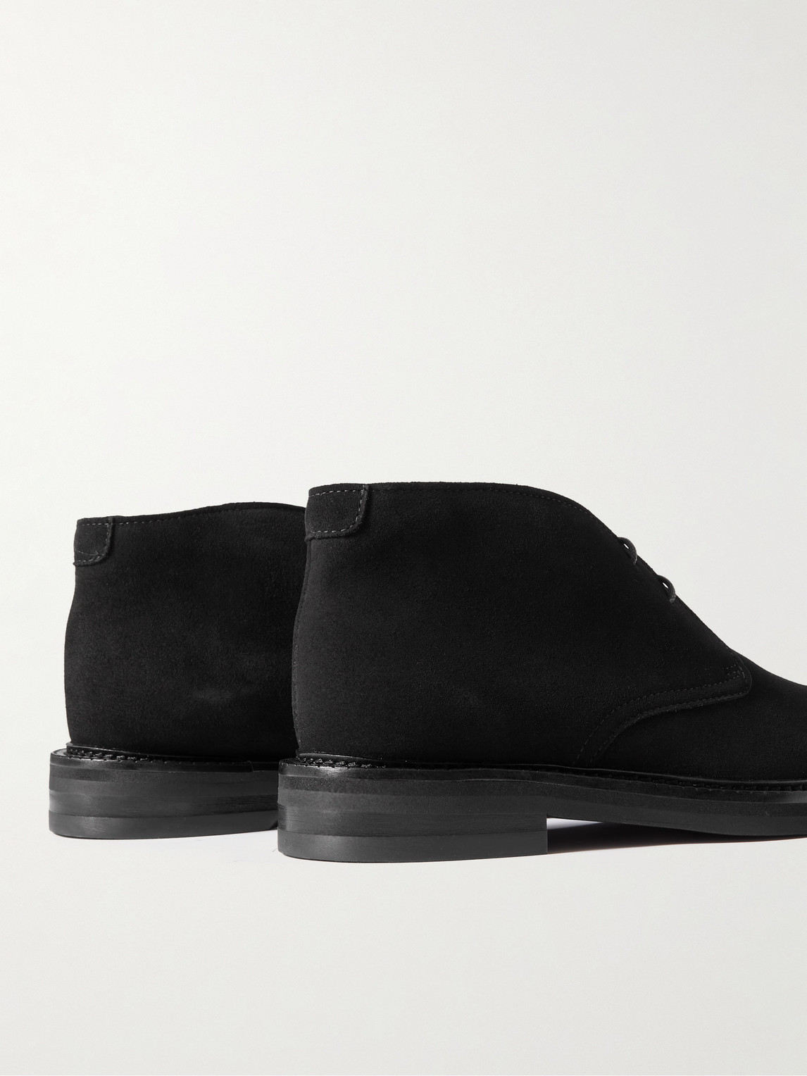 Shop Mr P Lucien Regenerated Suede By Evolo® Desert Boots In Black