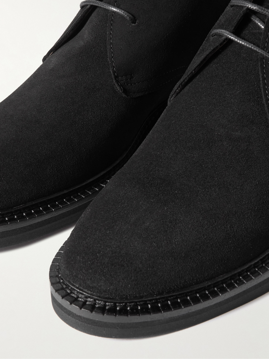 Shop Mr P Lucien Regenerated Suede By Evolo® Desert Boots In Black