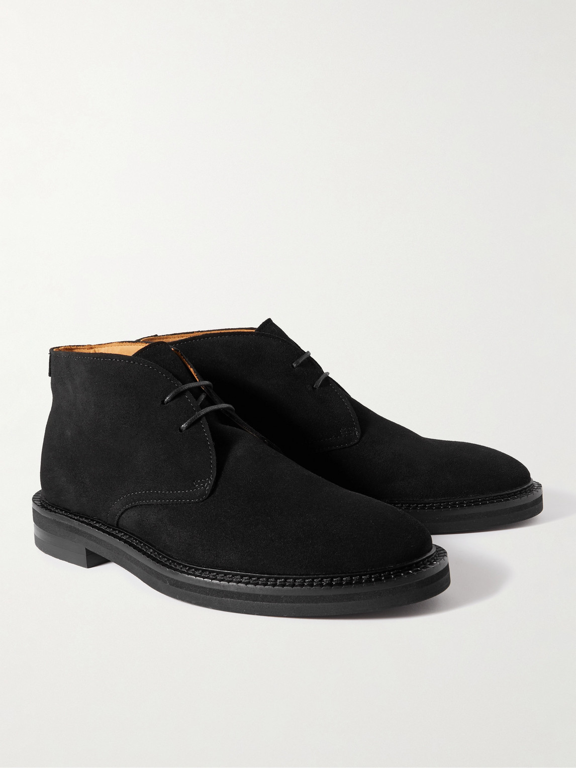 Shop Mr P Lucien Regenerated Suede By Evolo® Desert Boots In Black