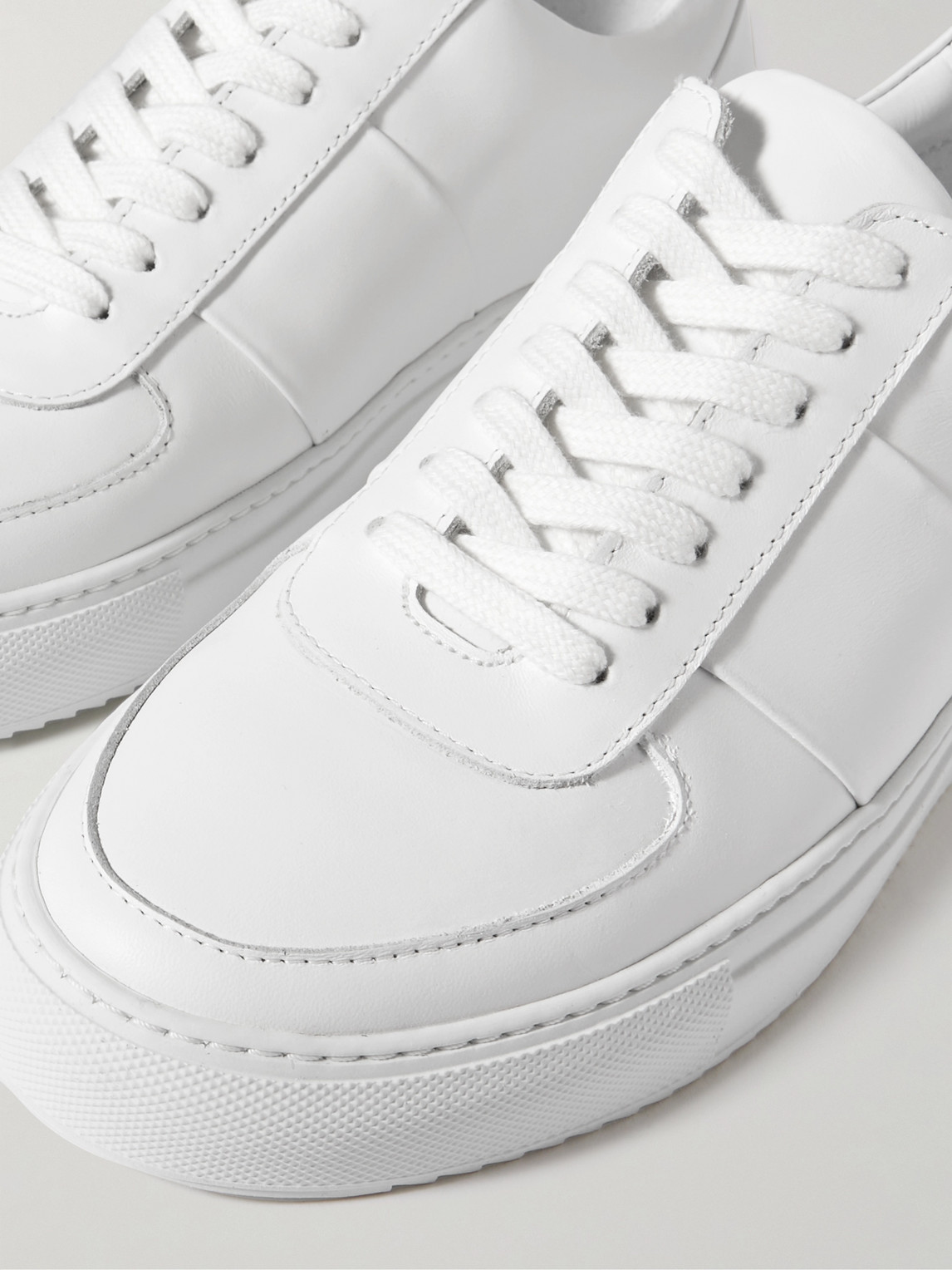 Shop Mr P Larry Leather Sneakers In White