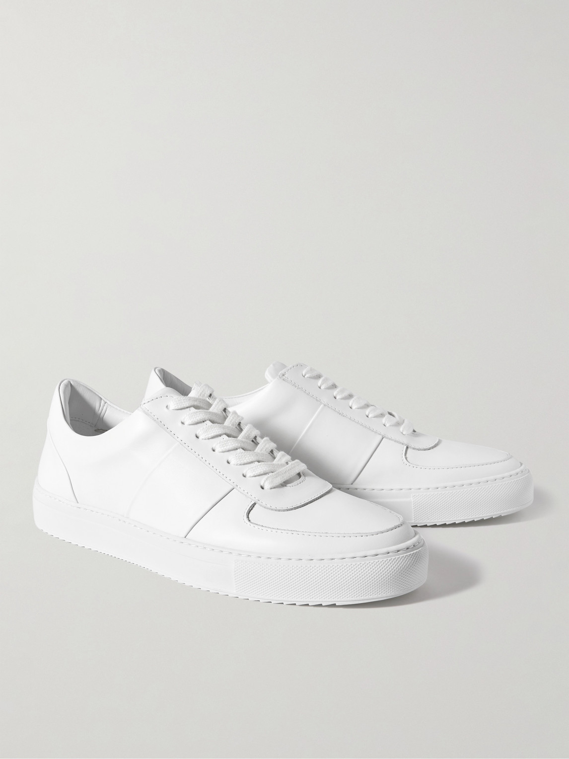 Shop Mr P Larry Leather Sneakers In White