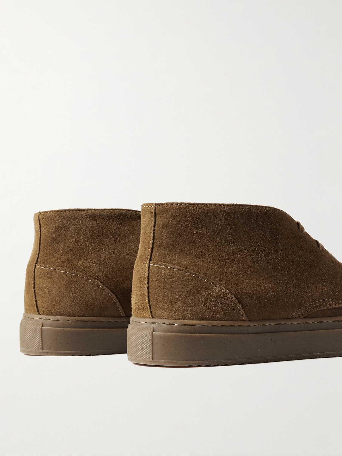 Shop Mr P Larry Split-toe Regenerated Suede By Evolo® Chukka Boots In Brown