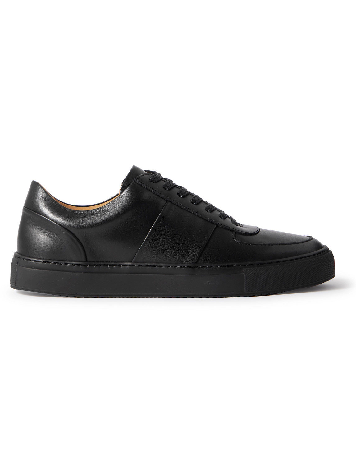 Mr P Larry Leather Sneakers In Black