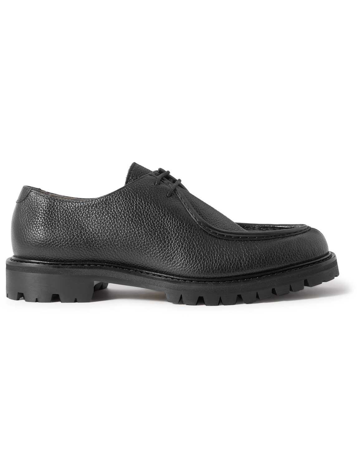 Jacques Pebble-Grain Leather Derby Shoes