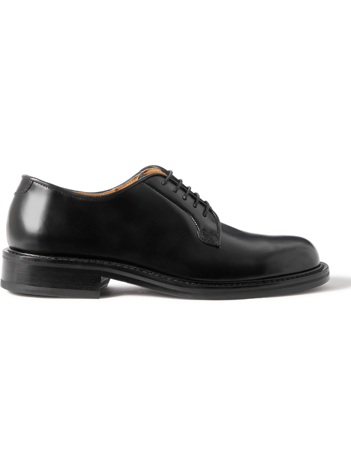 Mr P Jacques Leather Derby Shoes In Black