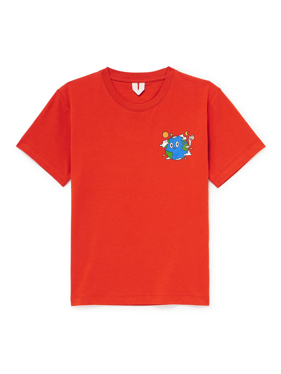 Arket Kids' Printed Organic Cotton-jersey T-shirt In Red