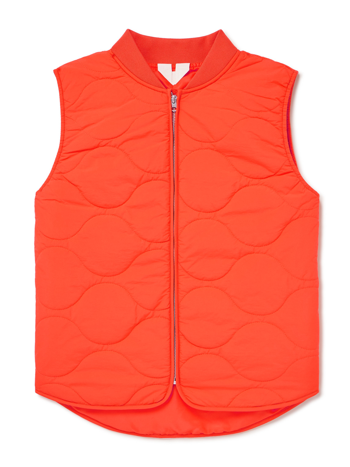 Arket Kids' Gosta Quilted Padded Recycled-shell Gilet In Orange
