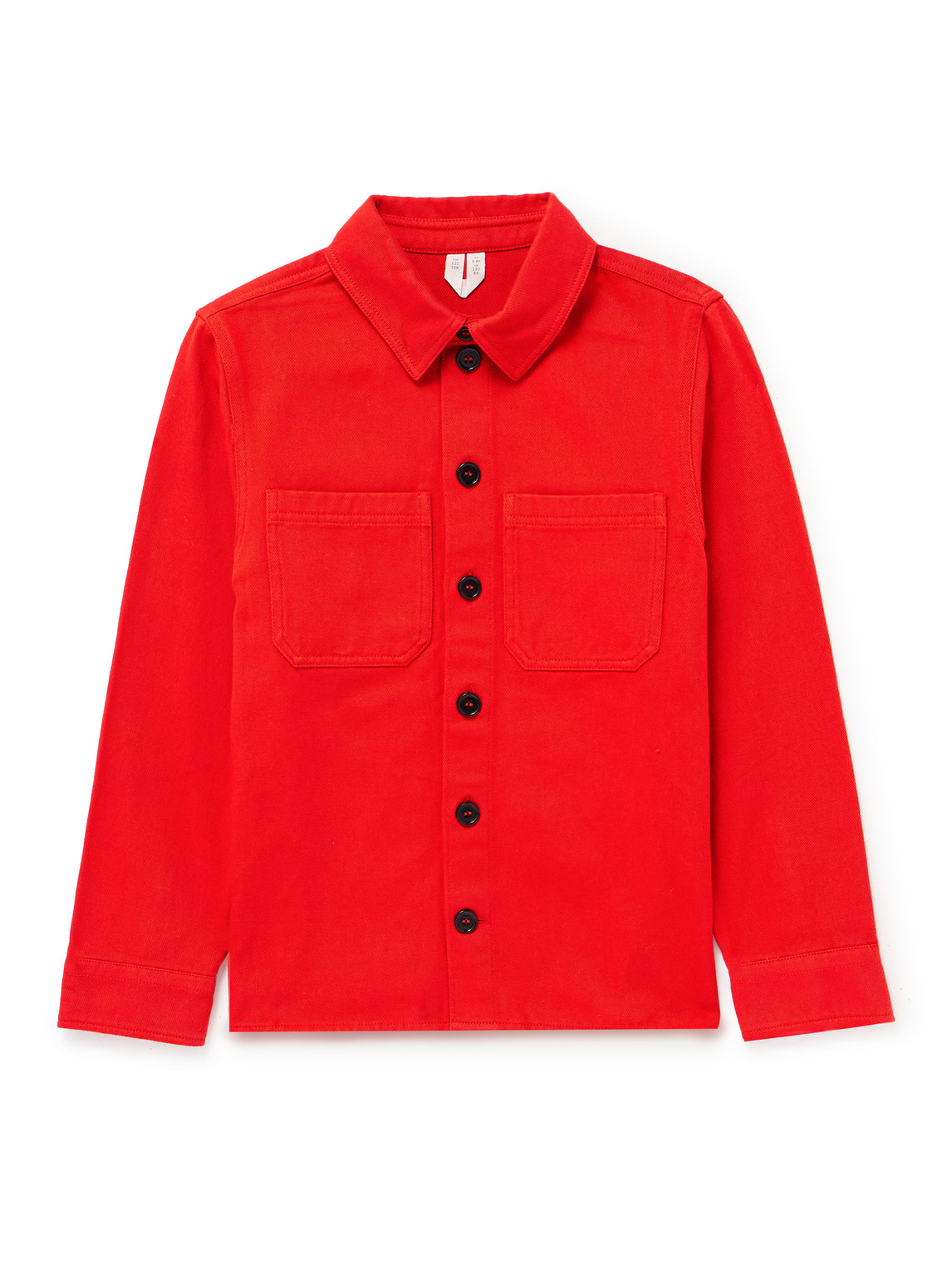 Arket Brygge Organic Cotton-twill Overshirt In Red