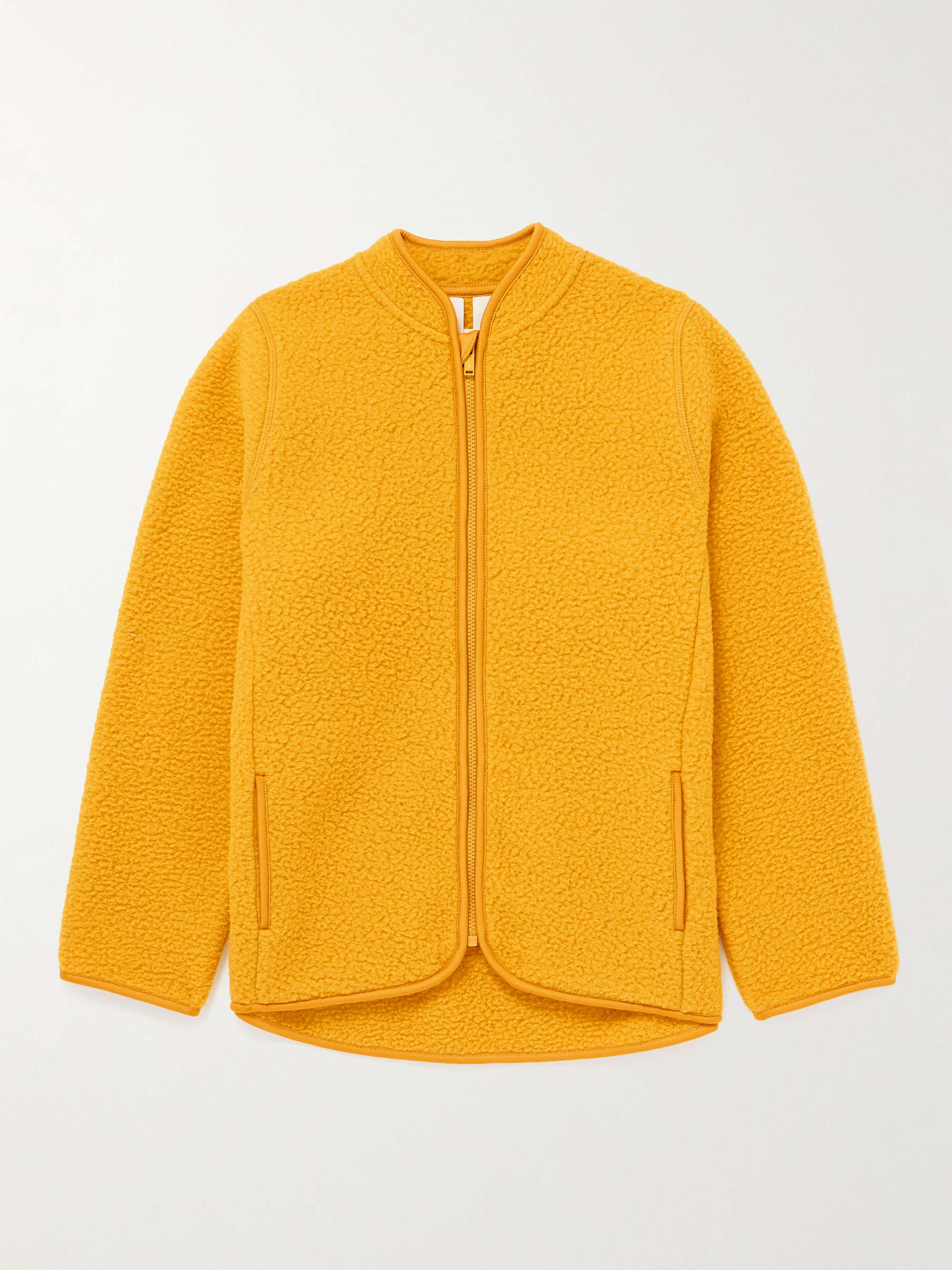 Yellow fleece jacket discount