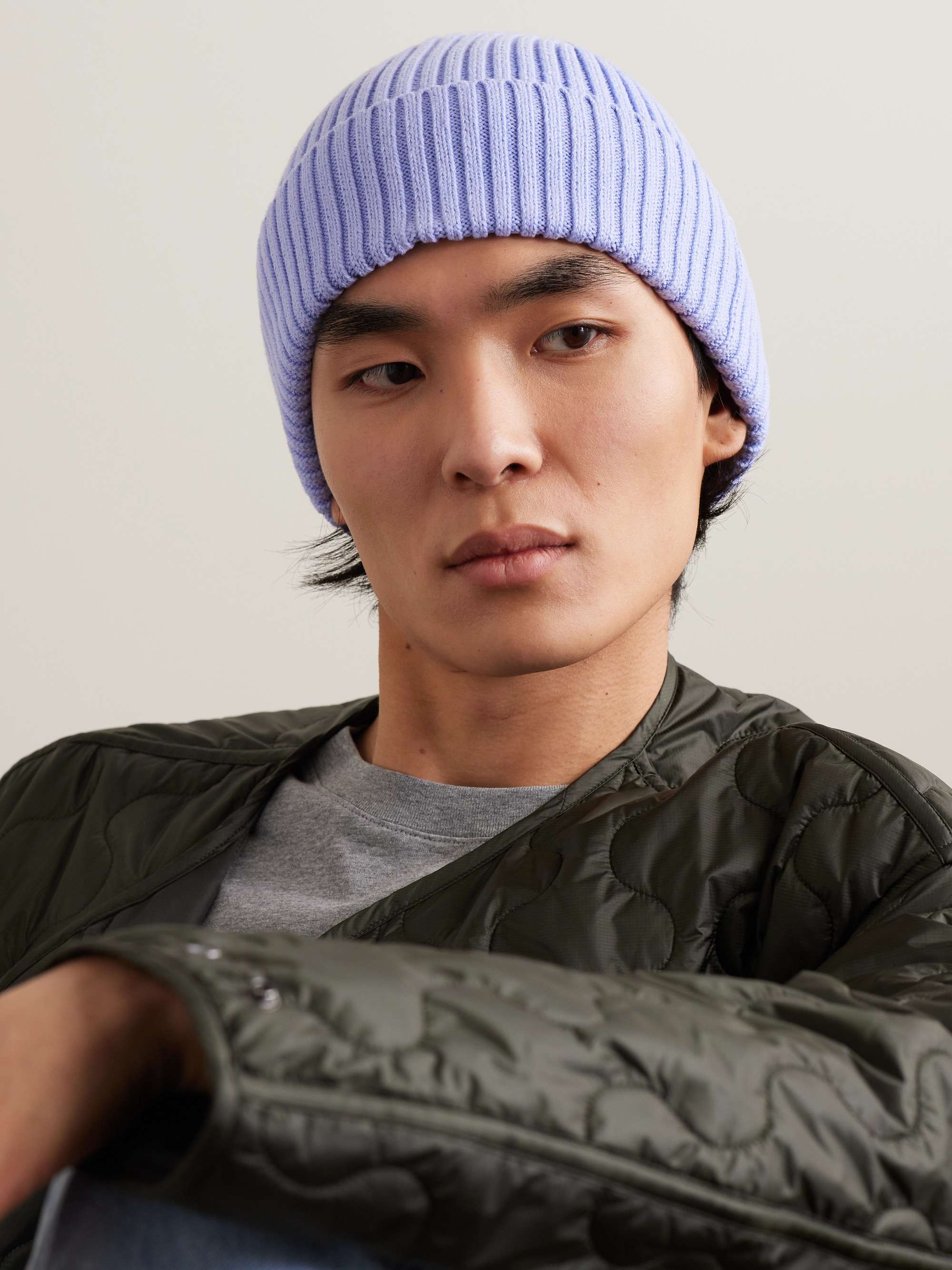 ARKET June Ribbed Cotton-Blend Beanie