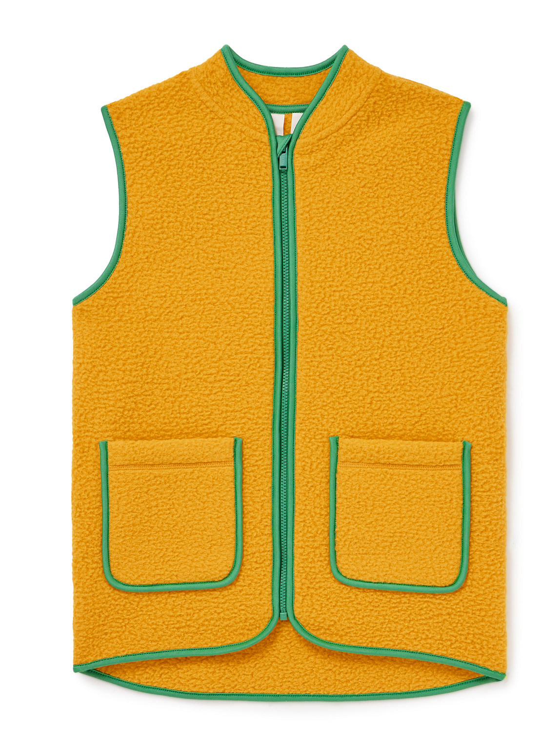 Arket Kids' Oddbjorn Recycled-fleece Gilet In Yellow